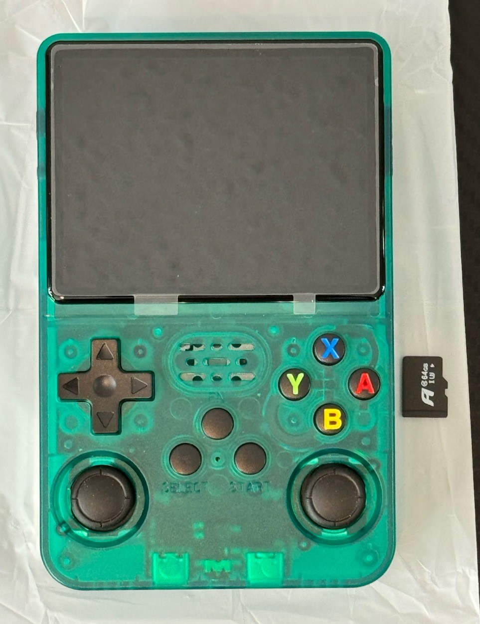 R36S Retro Handheld Video Game Console 64GB with 3.5″ IPS Screen, Quad-Core