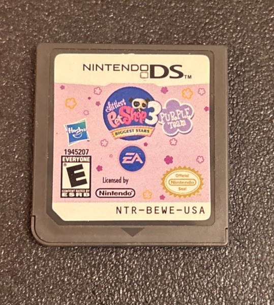 Nintendo DSi Light Blue Handheld Console W/Charger & Littlest Pet Shop 3