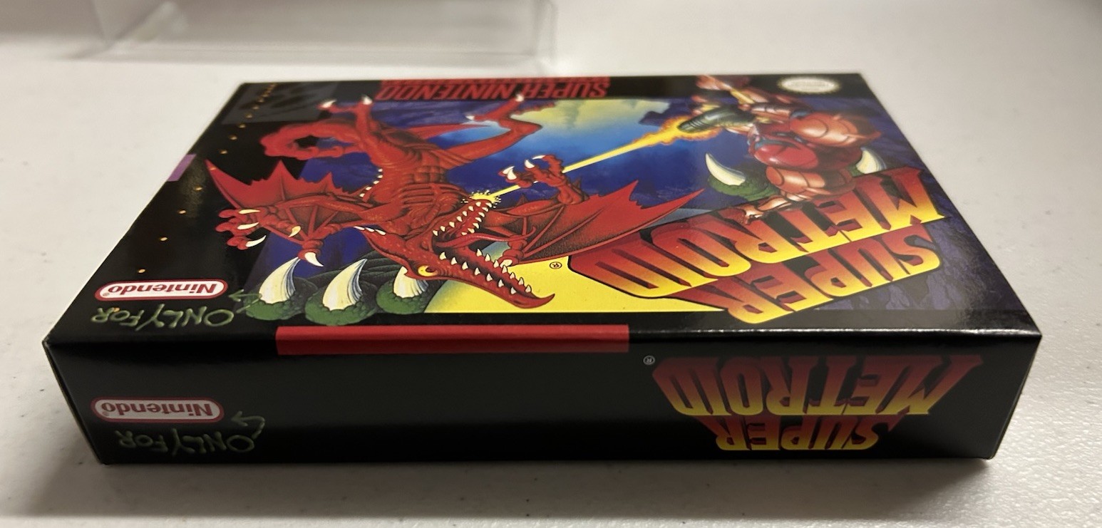 CLEAN Super Metroid SNES NINTENDO Complete In Box Authentic CIB W/Protector