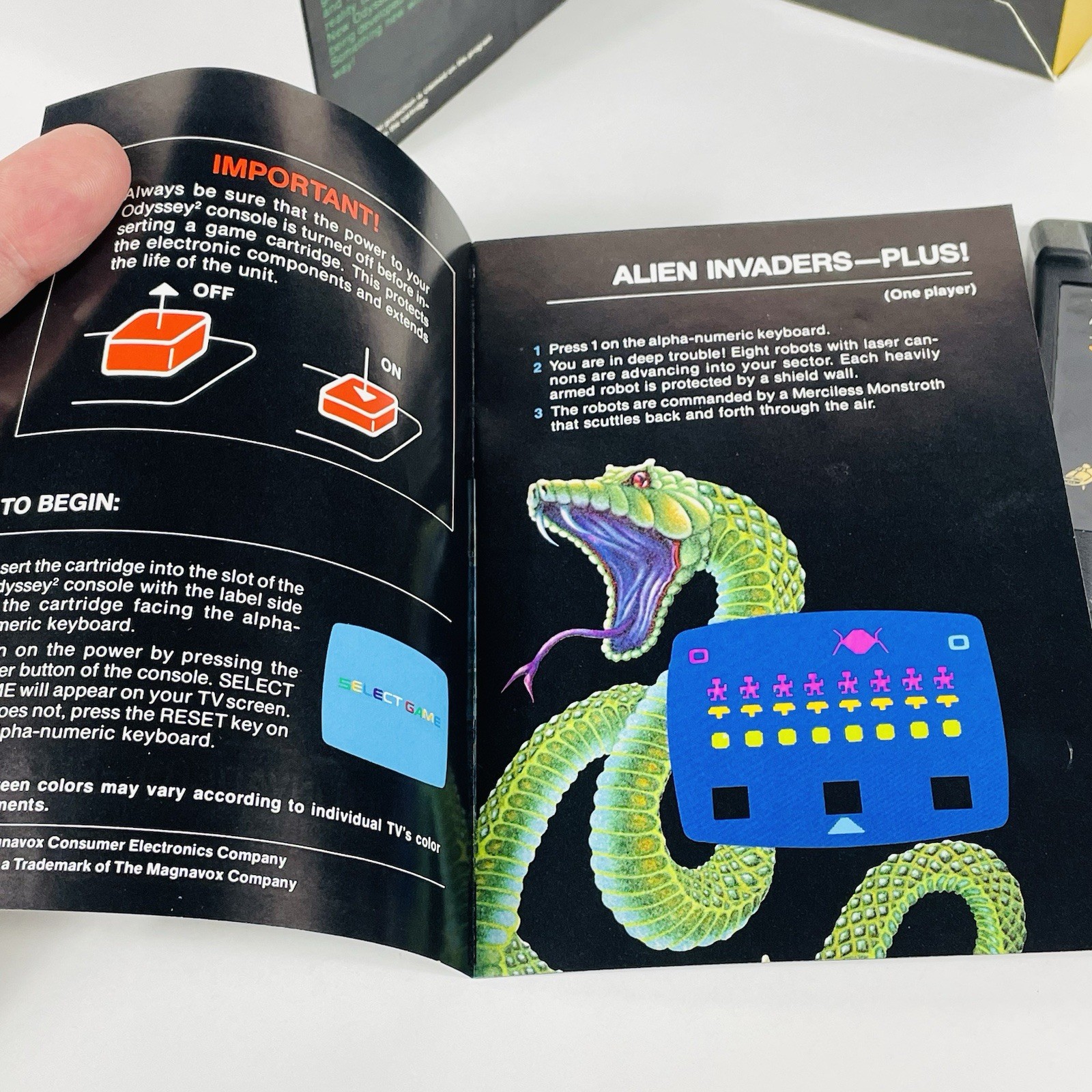 Alien Invaders Plus for Magnavox Odyssey 2 in Box with Manual