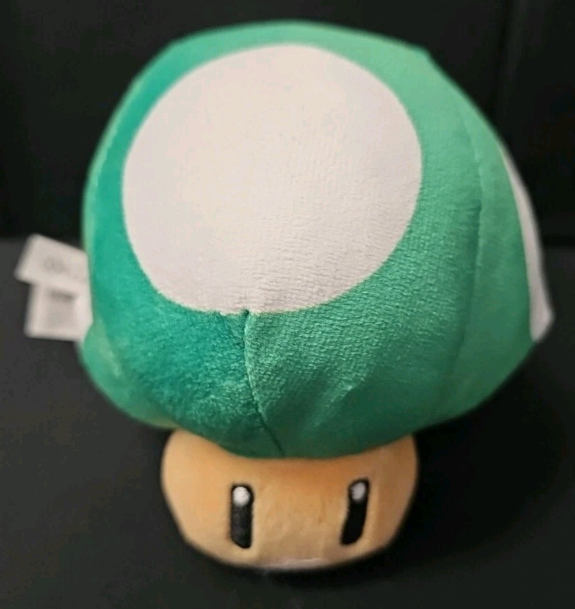 Super Mario Bros 1-UP Green Mushroom 6″x4″ Plush Doll Stuffed Toy 2021 Nintendo