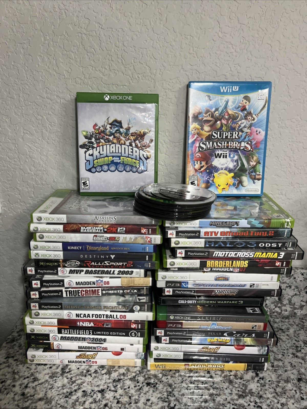 Lot of 60 Xbox 360 Nintendo Games – Heavily Scratched For Resurfacing