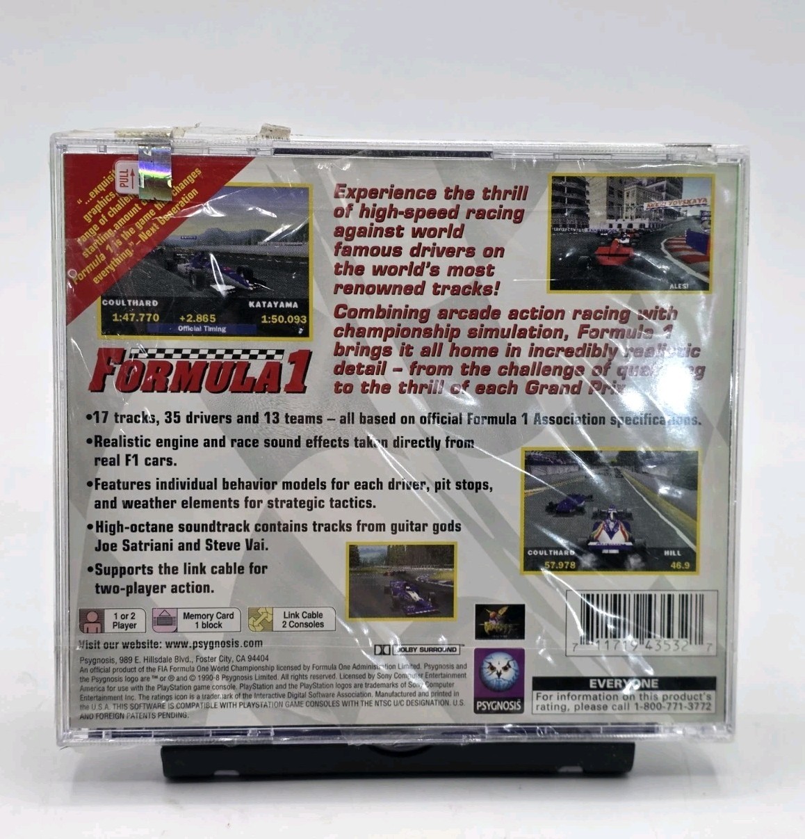 Formula One 1 Sony PlayStation 1 Ps1 New With Tears On The Plastic Wrap