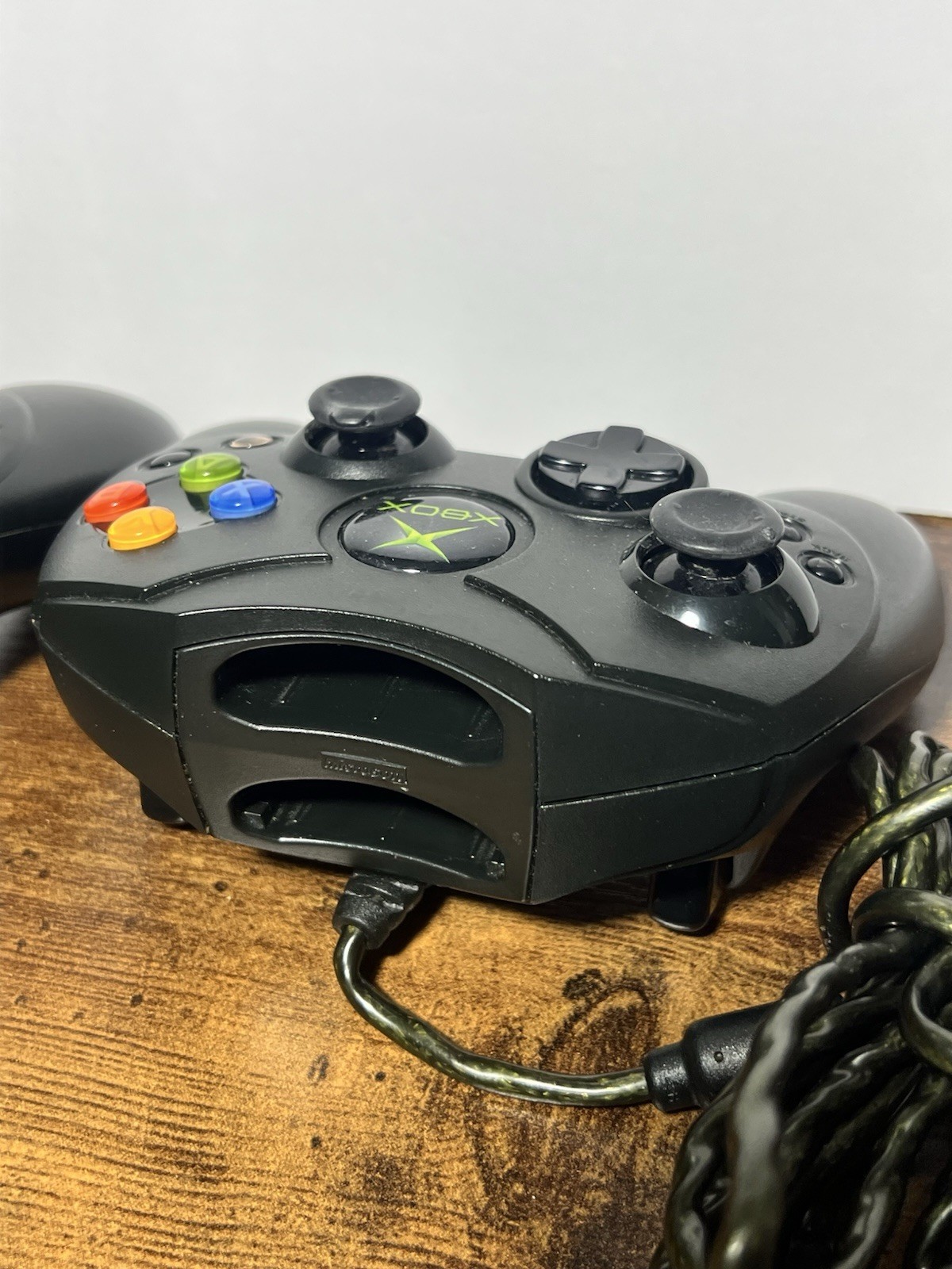 Original Microsoft Xbox Controller S Type Black X08-69873 OEM Wired Tested NICE