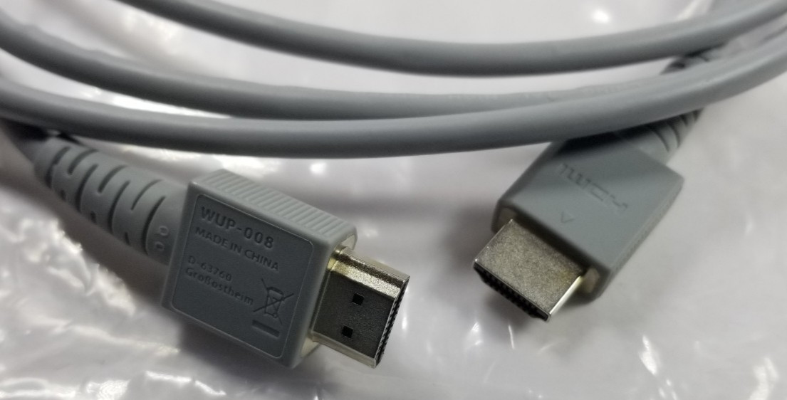 Nintendo Wii U Genuine HDMI Cable Cord WUP-008 TV OEM Good Condition