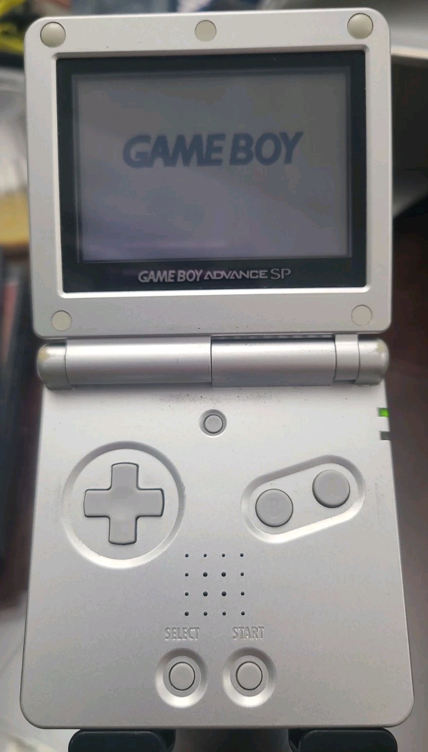 Nintendo Game Boy Advance SP AGS-001 Silver Console with Charging Cable