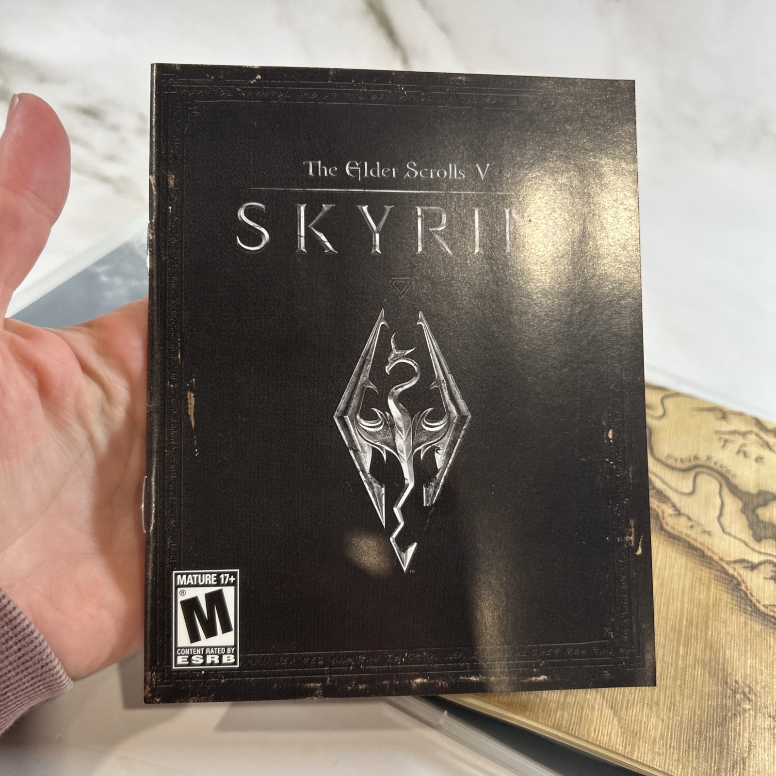 The Elder Scrolls V: Skyrim (PS3, 2011) Map & Manual Only – No Game