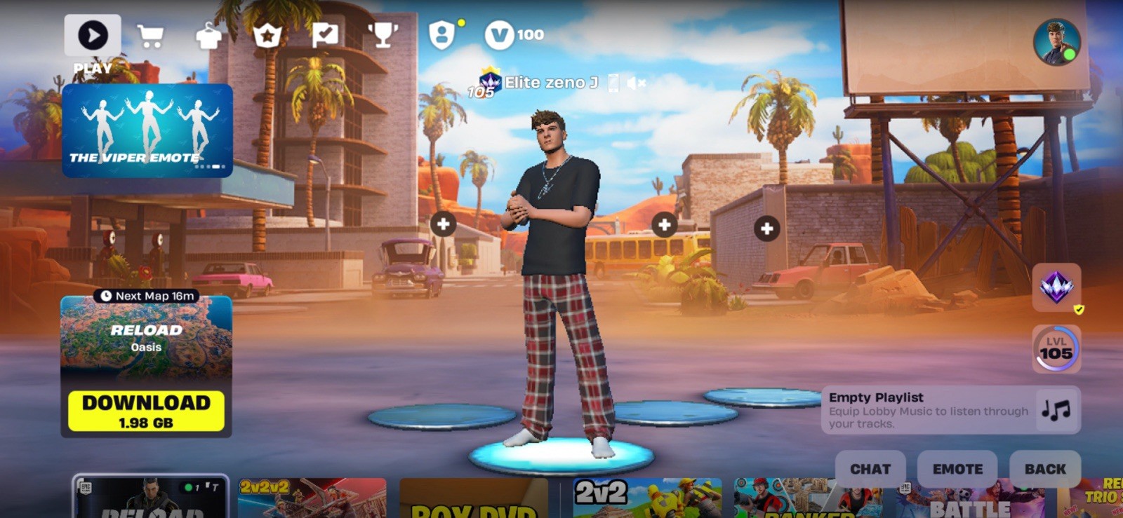 Fortnite Sparkplug & Indigo Kuno In-Game Character Menu Screenshot Images