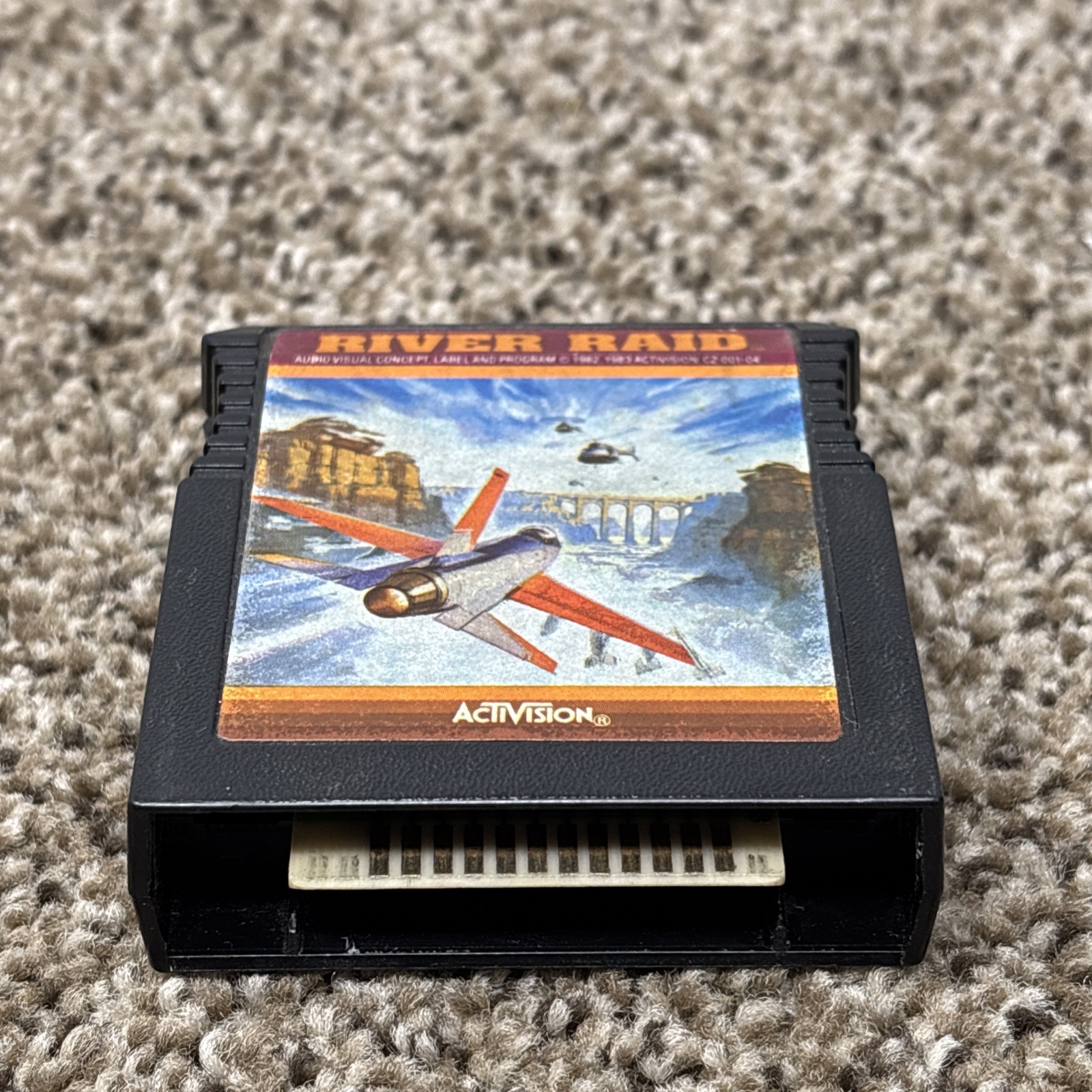 River Raid Cartridge For Atari 8 Bit Computer 400 800 XE XL Tested Activision