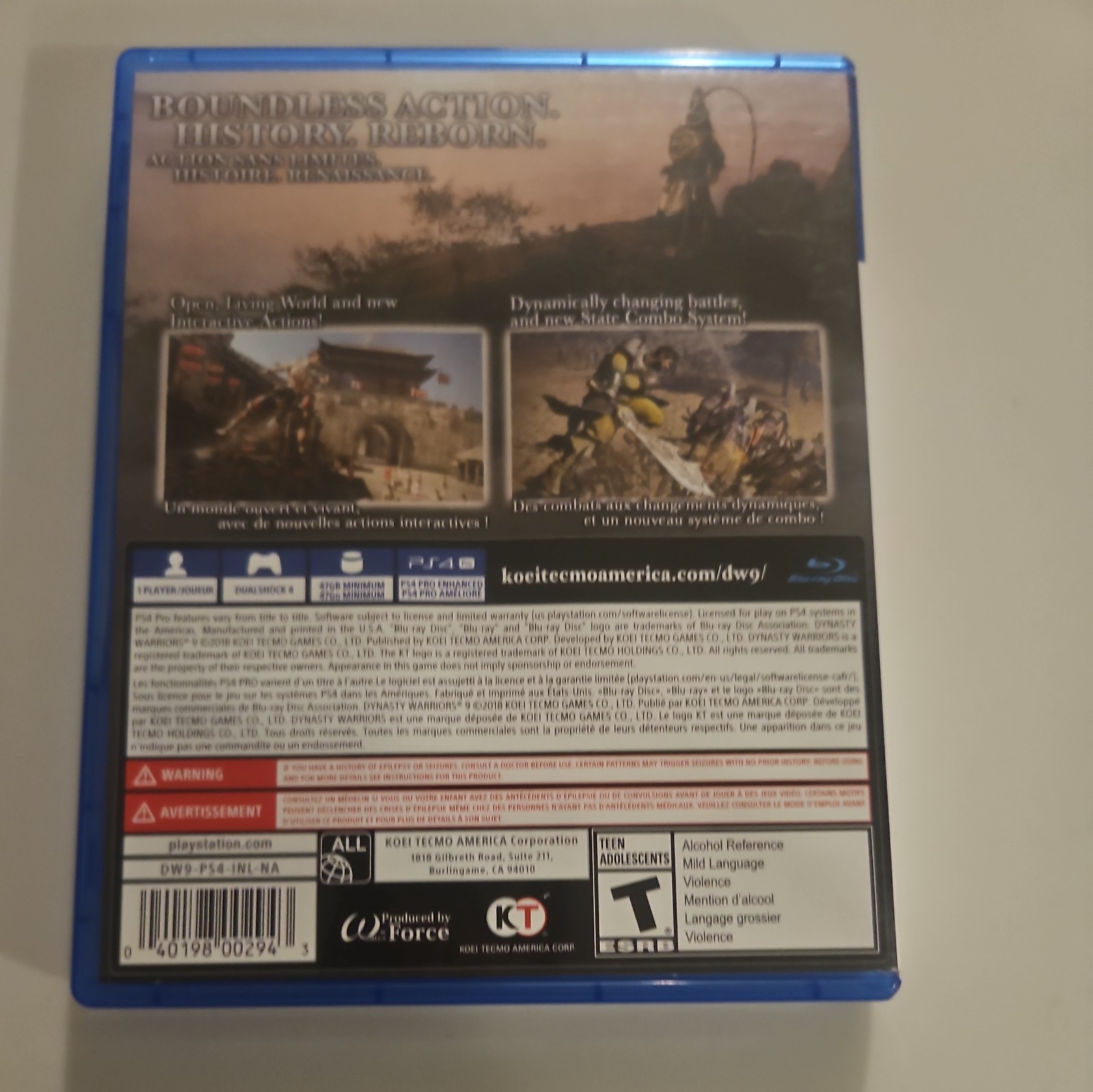 Dynasty Warriors 9 (Sony PlayStation 4, 2018) Ps4 Ps5 Compatible