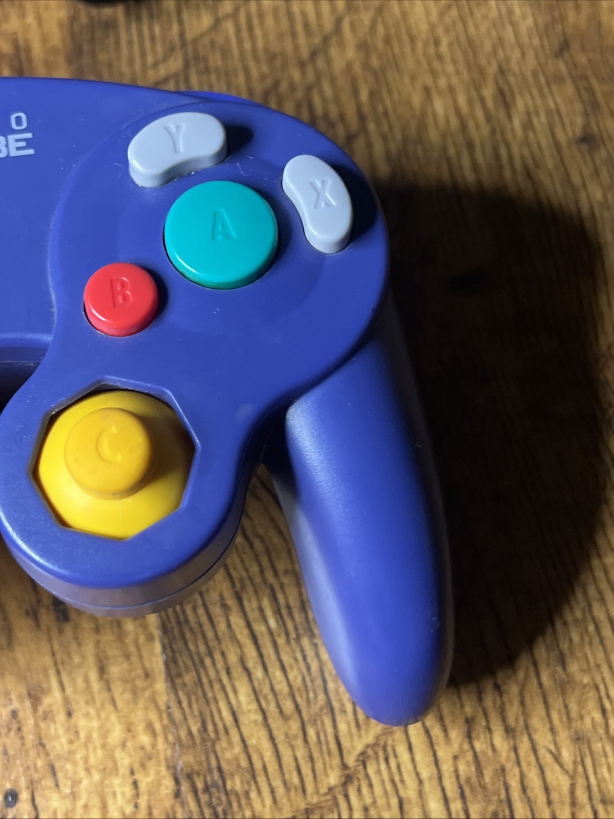 Nintendo GameCube OEM Controller Purple Indigo DOL-003 WEAR Tested