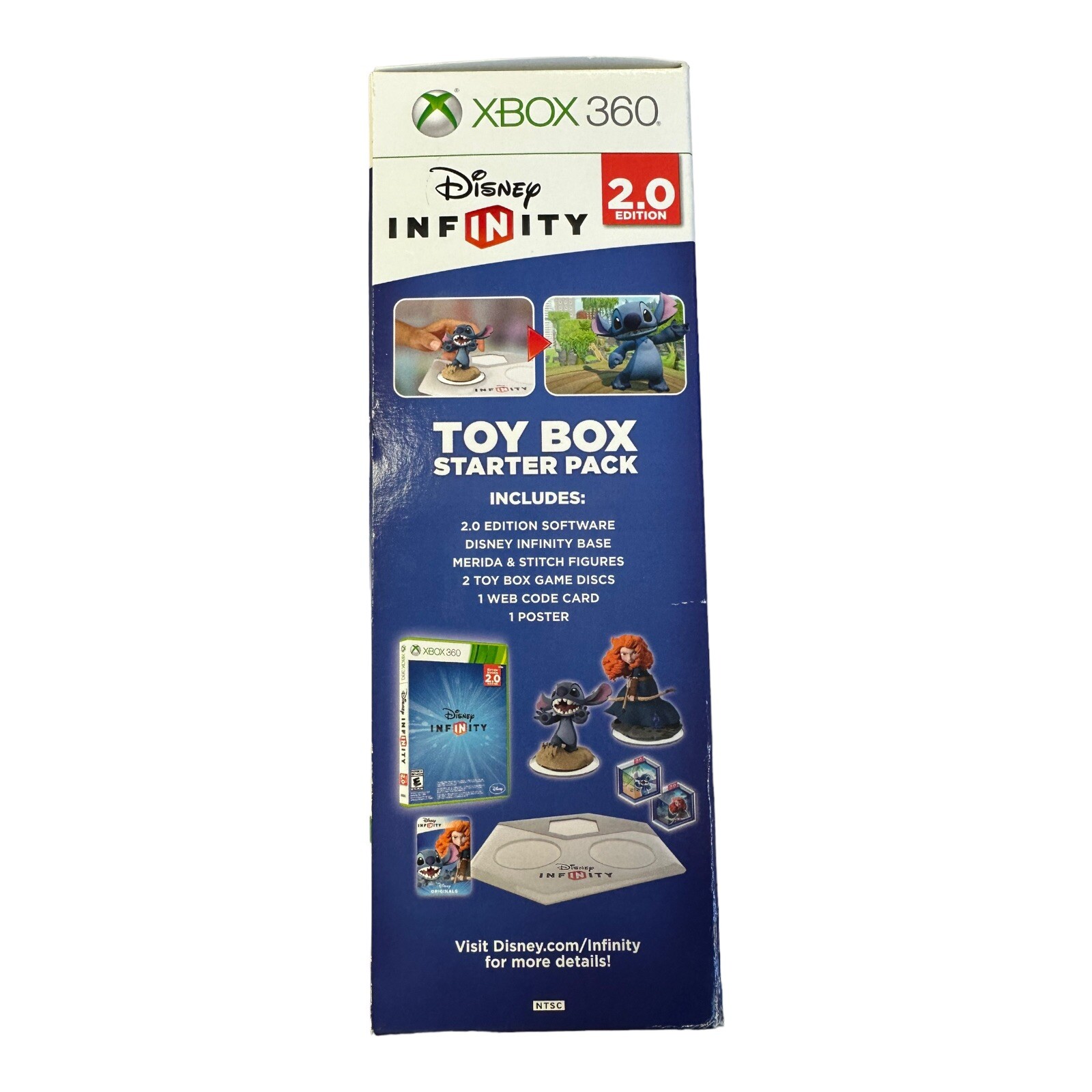  New-Xbox 360 Disney INFINITY -Toy Box Starter Pack 2.0 Edition -Stitch & Merida