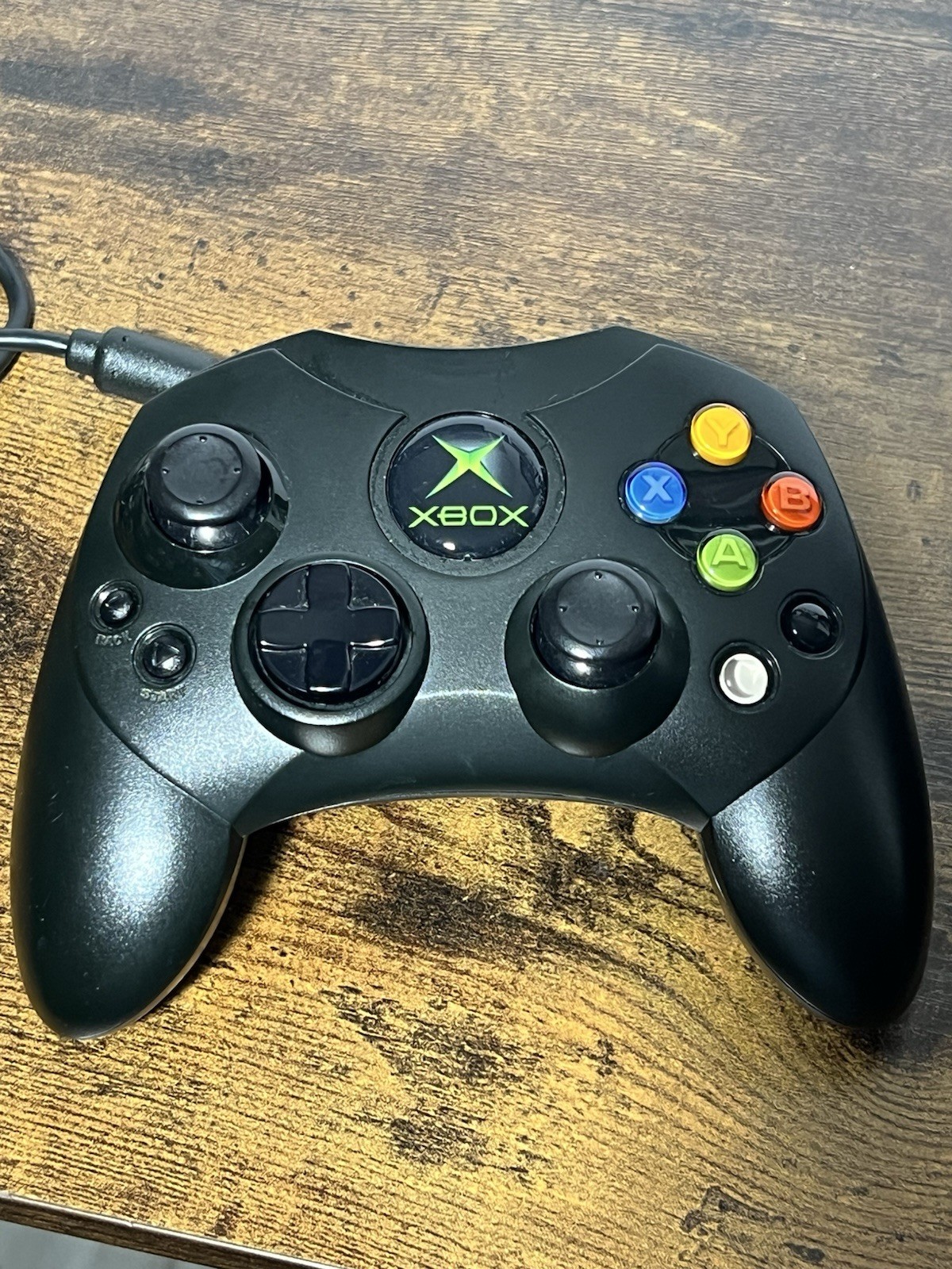 Original Microsoft Xbox Controller S Type Black X08-69873 OEM Wired Tested NICE