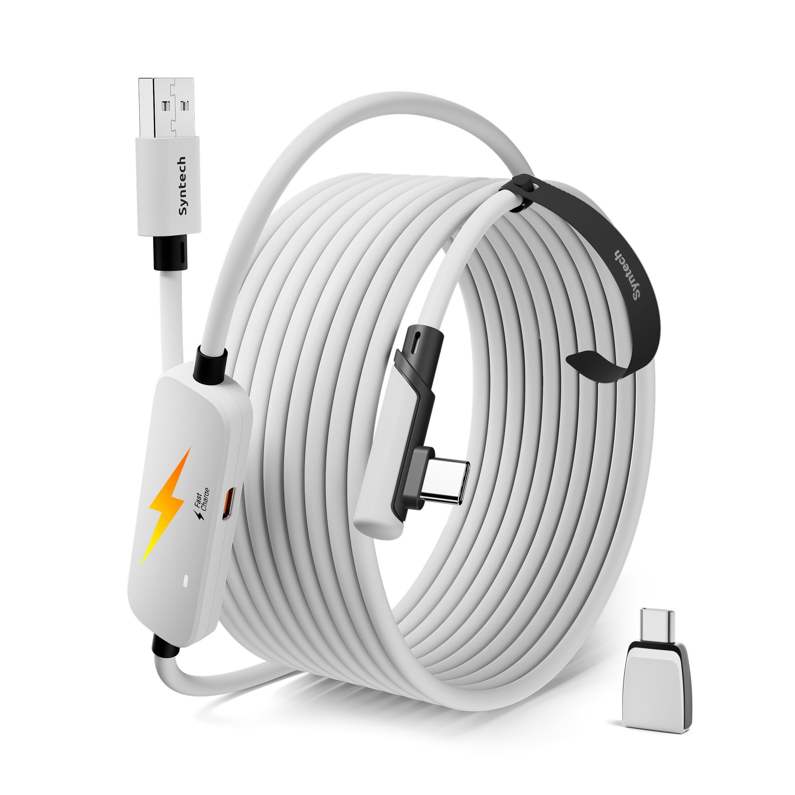 Syntech Link Cable with Charging 16FT Compatible 16ft With Adapter, White
