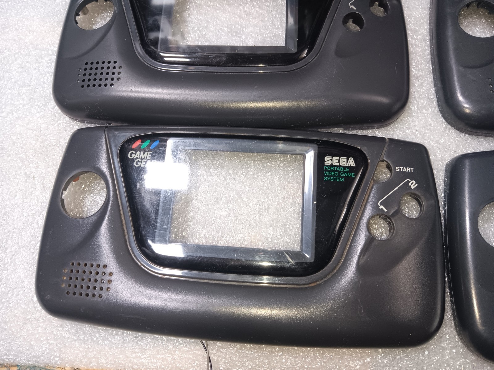 SEGA Game Gear 2110 EXACT EMPTY Front Panel w/Glass Scratches X6 ONLY-INTACT-SEE