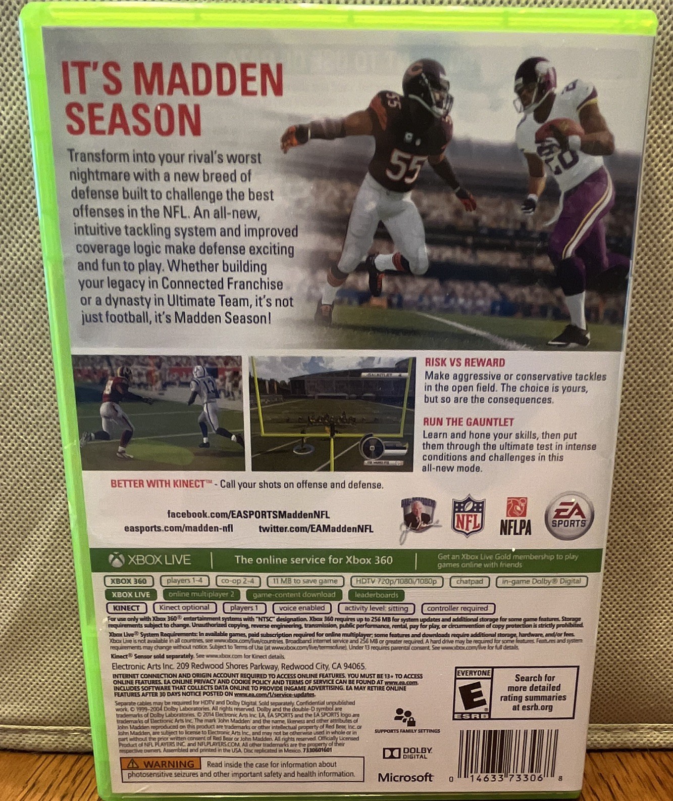 EA Sports Madden NFL 15 Microsoft Xbox 360 Better with Kinect NTSC-U/C