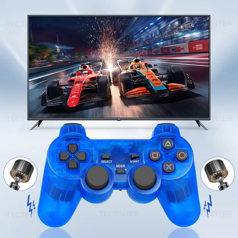 Wireless PS2 PS1 Gamepad Controller Dual Vibration USB PC Compatible Joystick