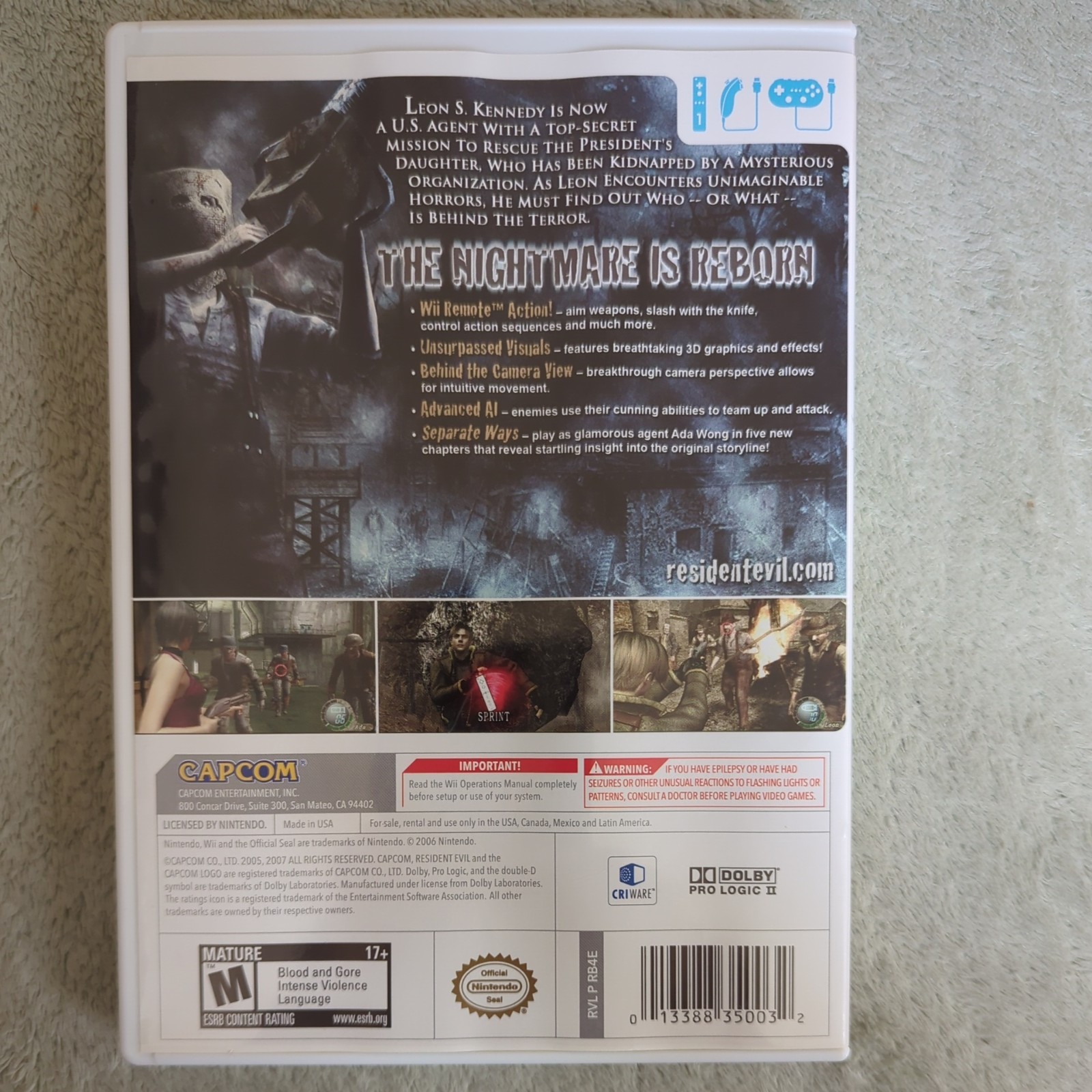 Resident Evil 4 — Wii Edition (Nintendo Wii, 2007)