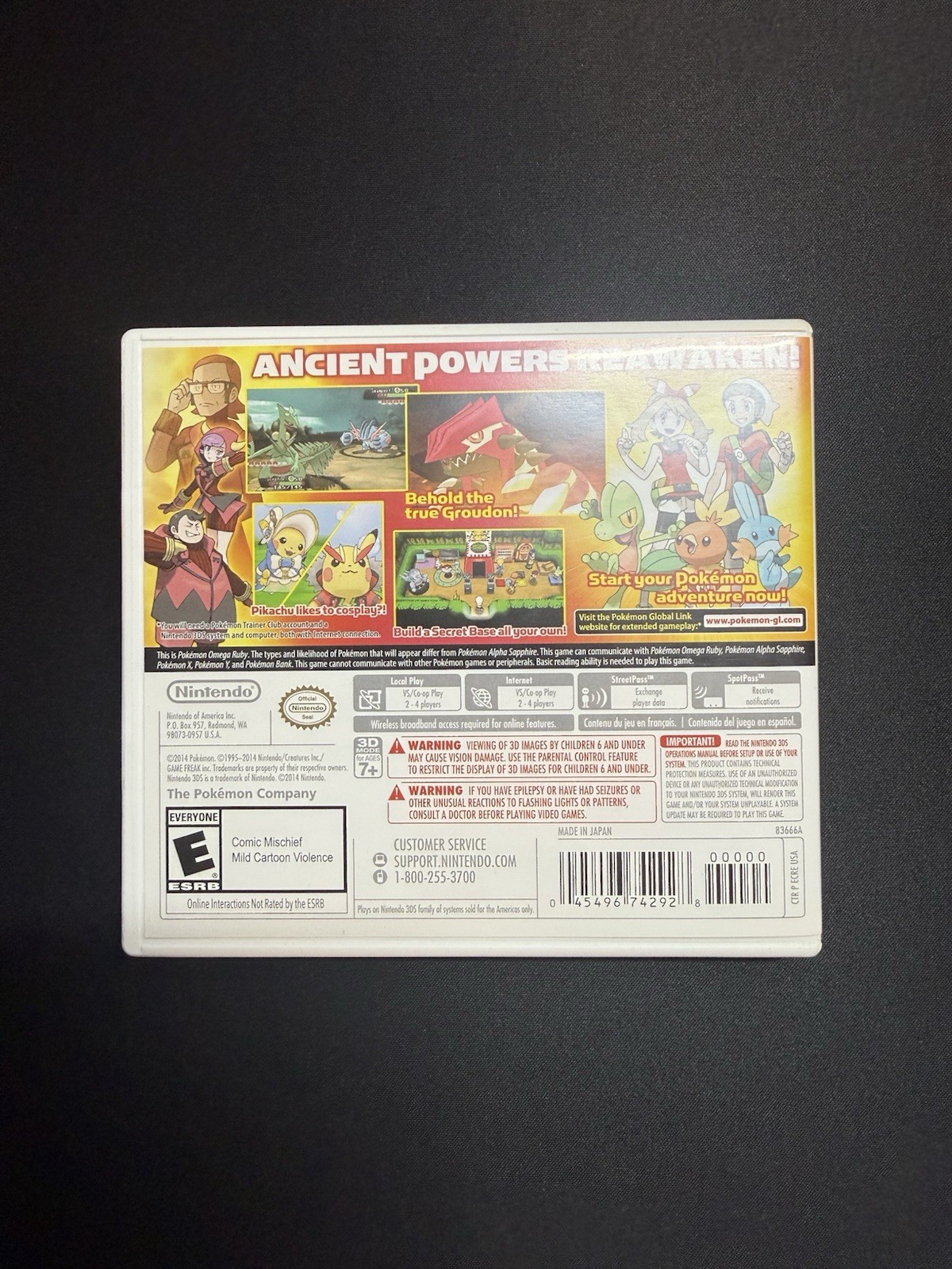 Nintendo Pokémon Omega Ruby Nintendo 3DS AUTHENTIC (CIB) CASE & MANUAL / TESTED
