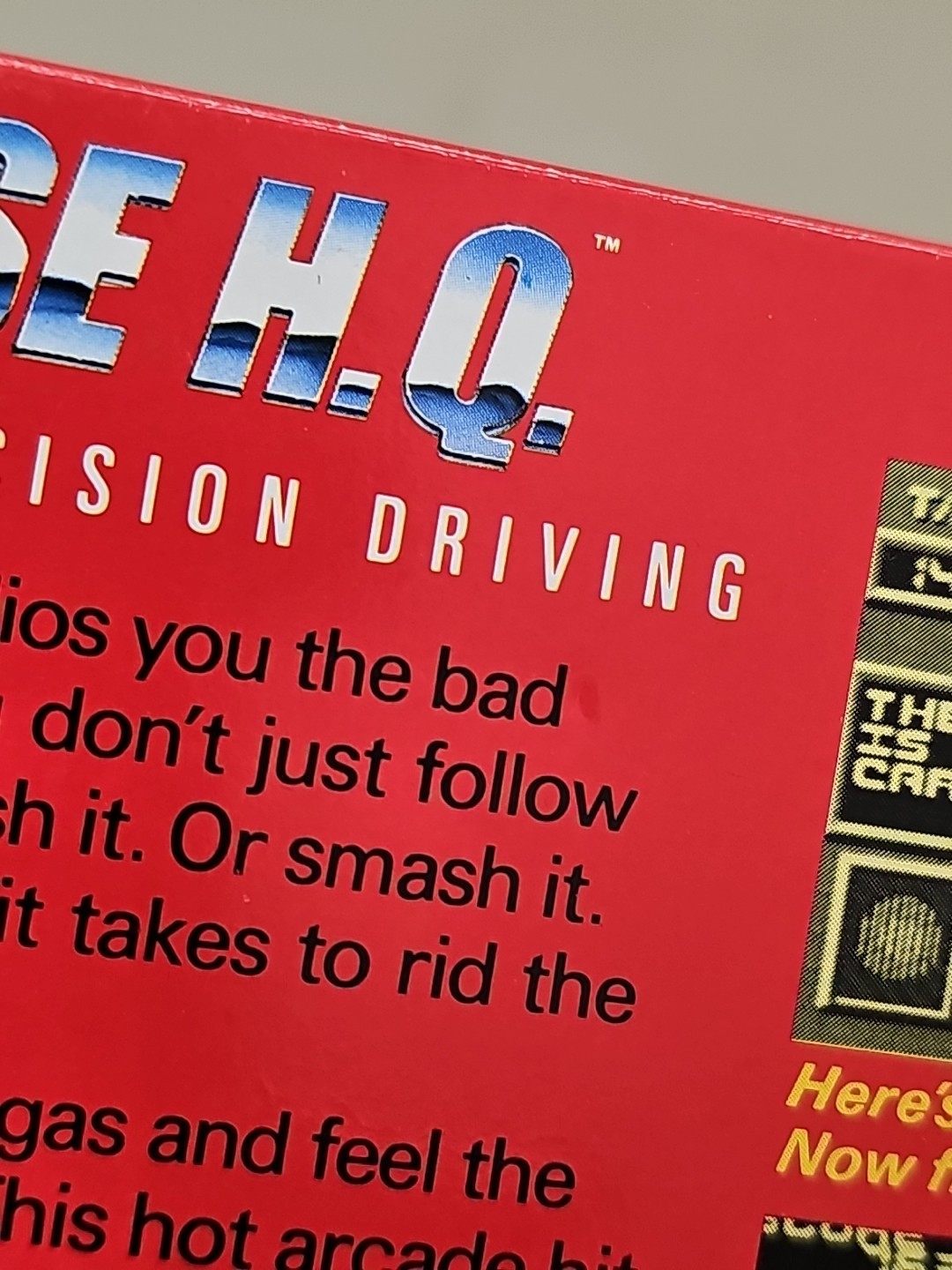 Gameboy CHASE H.Q. HQ Nintendo Game Boy BOX ONLY