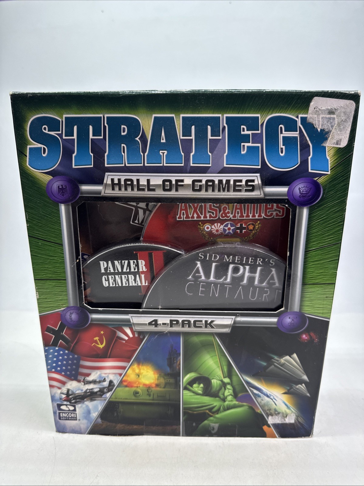 Vintage 2001 Strategy: Hall of Games 4-Pack Big Box PC Game Software SEALED