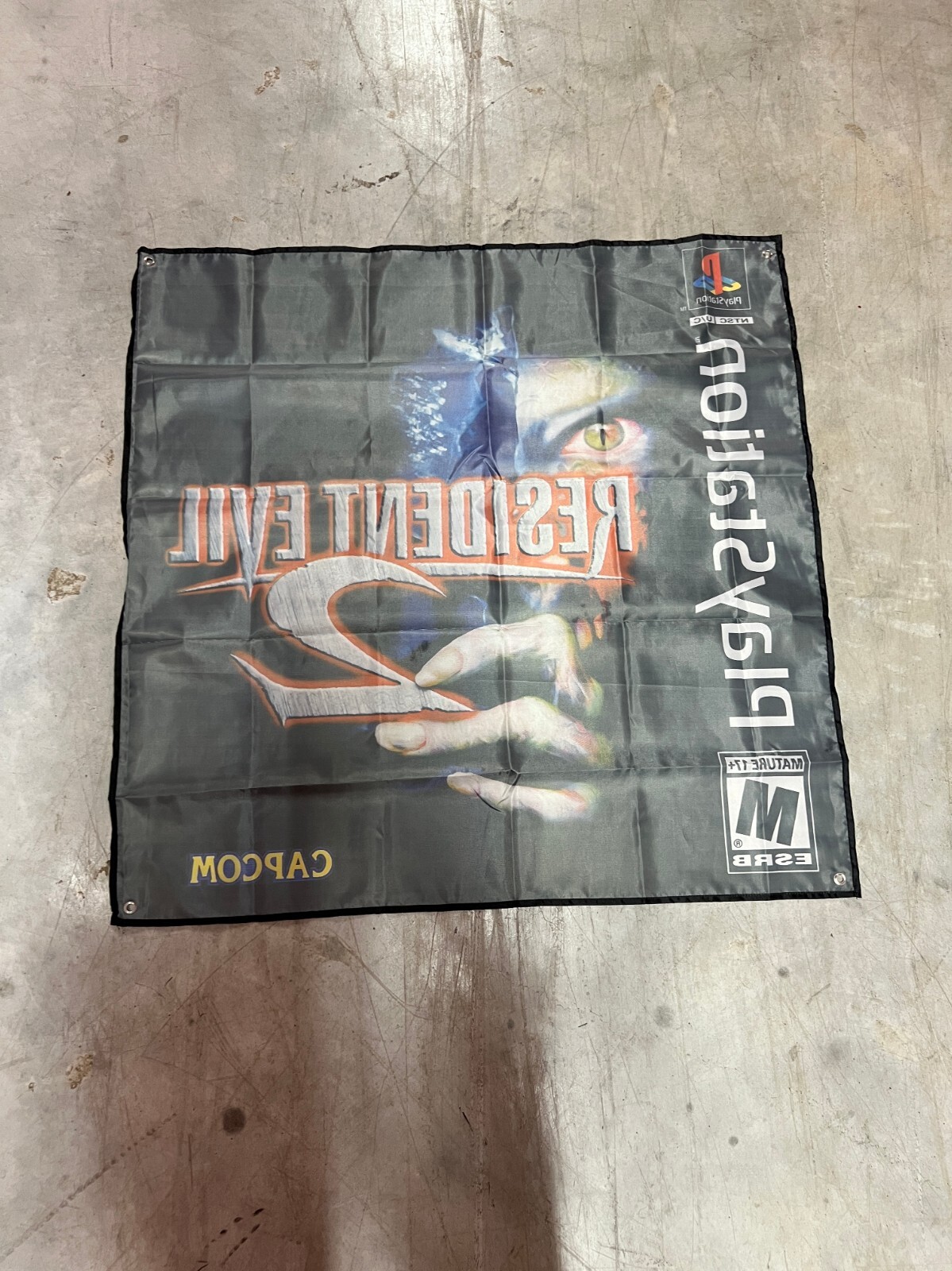 Resident Evil 2 Custom Wall Flag Tapestry 3 x 3 Ft, PS1