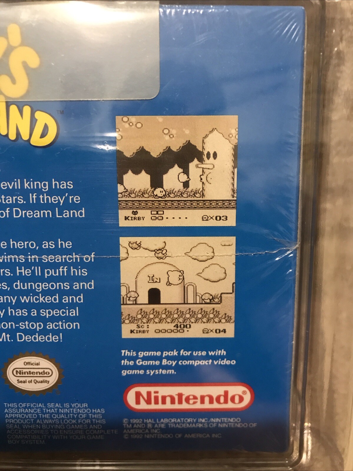 Kirby’s Dream Land (Nintendo Game Boy, 1992) Sealed New Wata 8.0 A