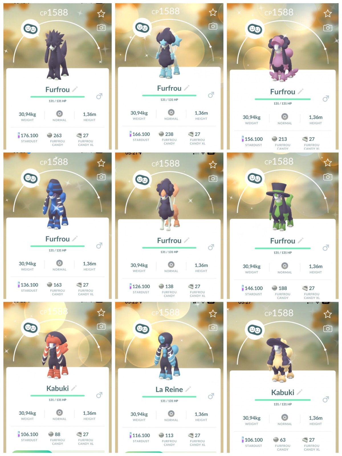 Shiny Furfrou & All Form Trade 20k stardust – read Description
