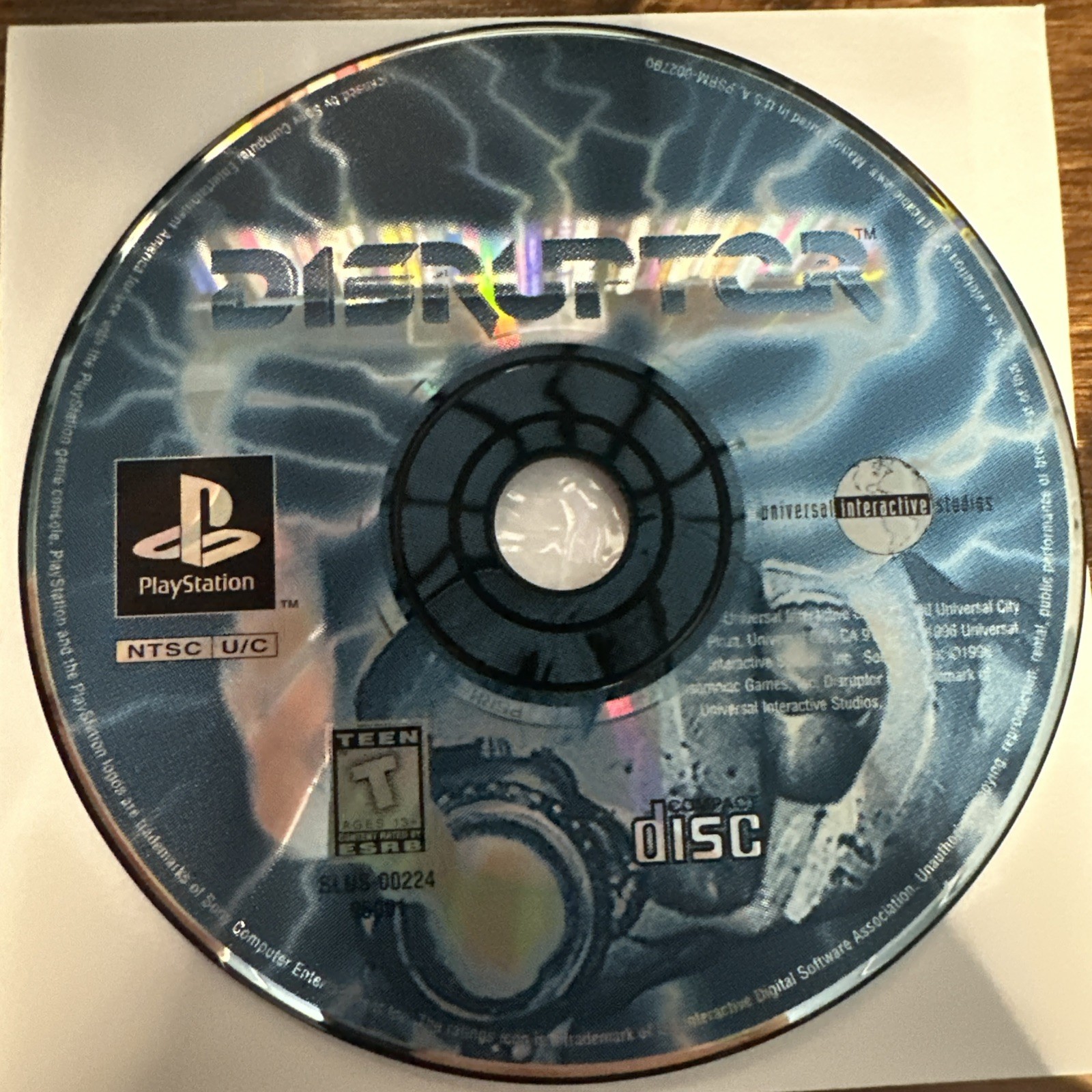 Disruptor (Sony PlayStation 1, 1996) Disc only No manual