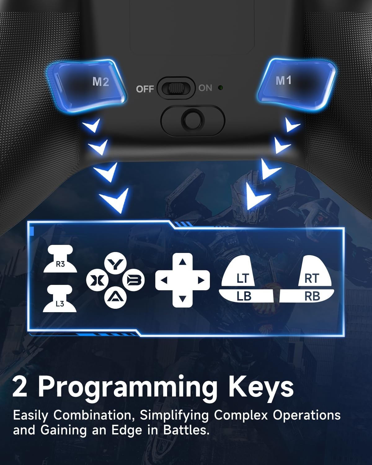 EasySMX X15 Gaming Controller Wireless Bluetooth Long Battery Life PC / Switch
