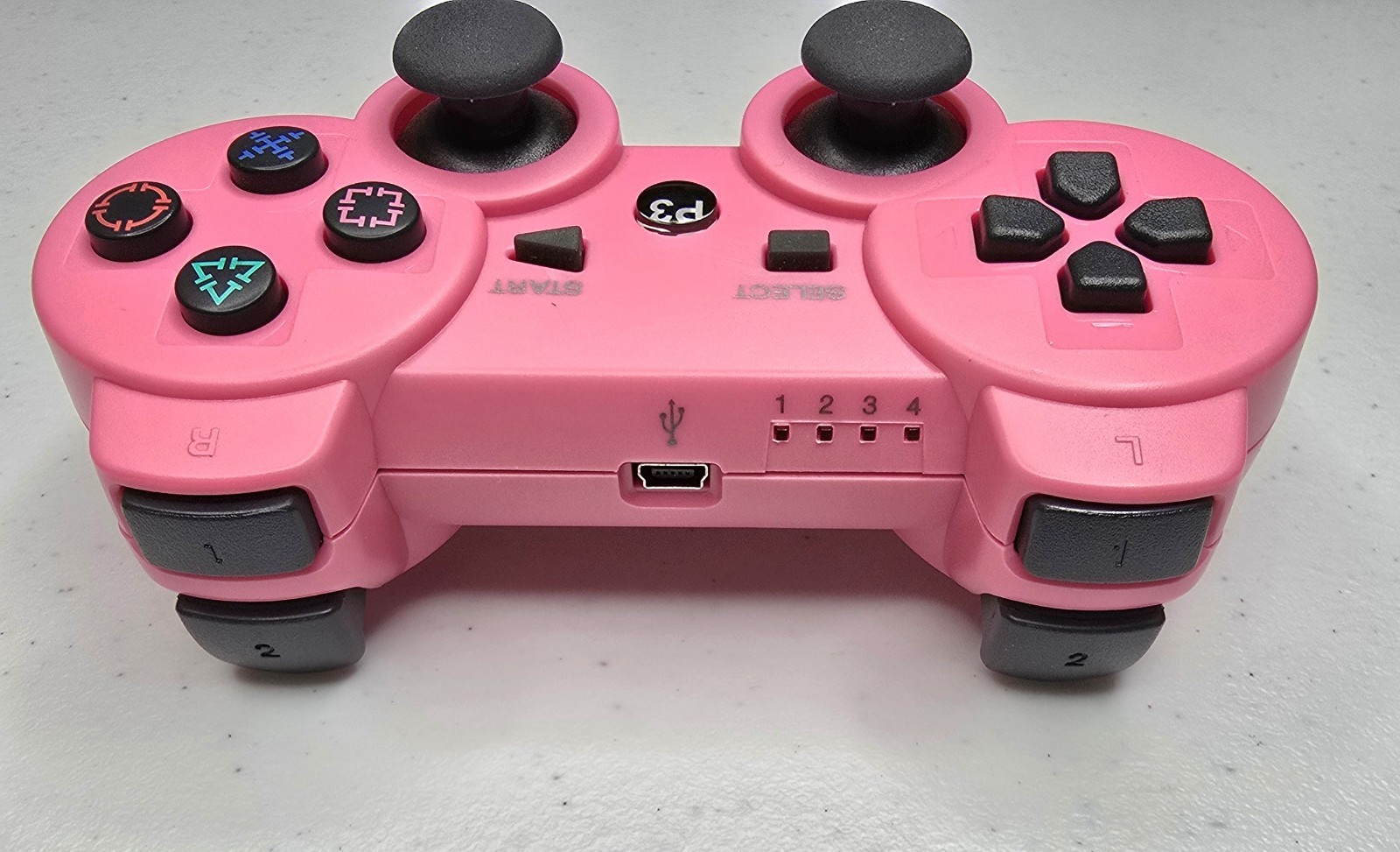 PS3 PLAYSTATION 3 Generic Pink Controller Untested No Cord -1728