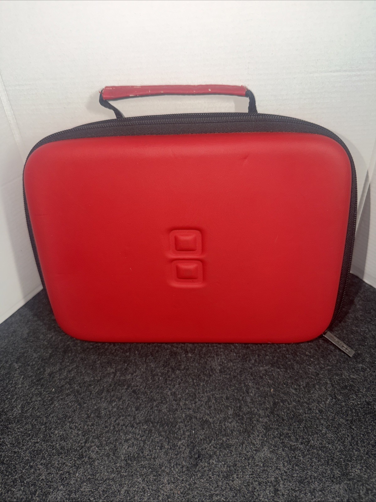 Nintendo DS Carry Case Red/Black Zip — Used — Game Card Slots + Extras