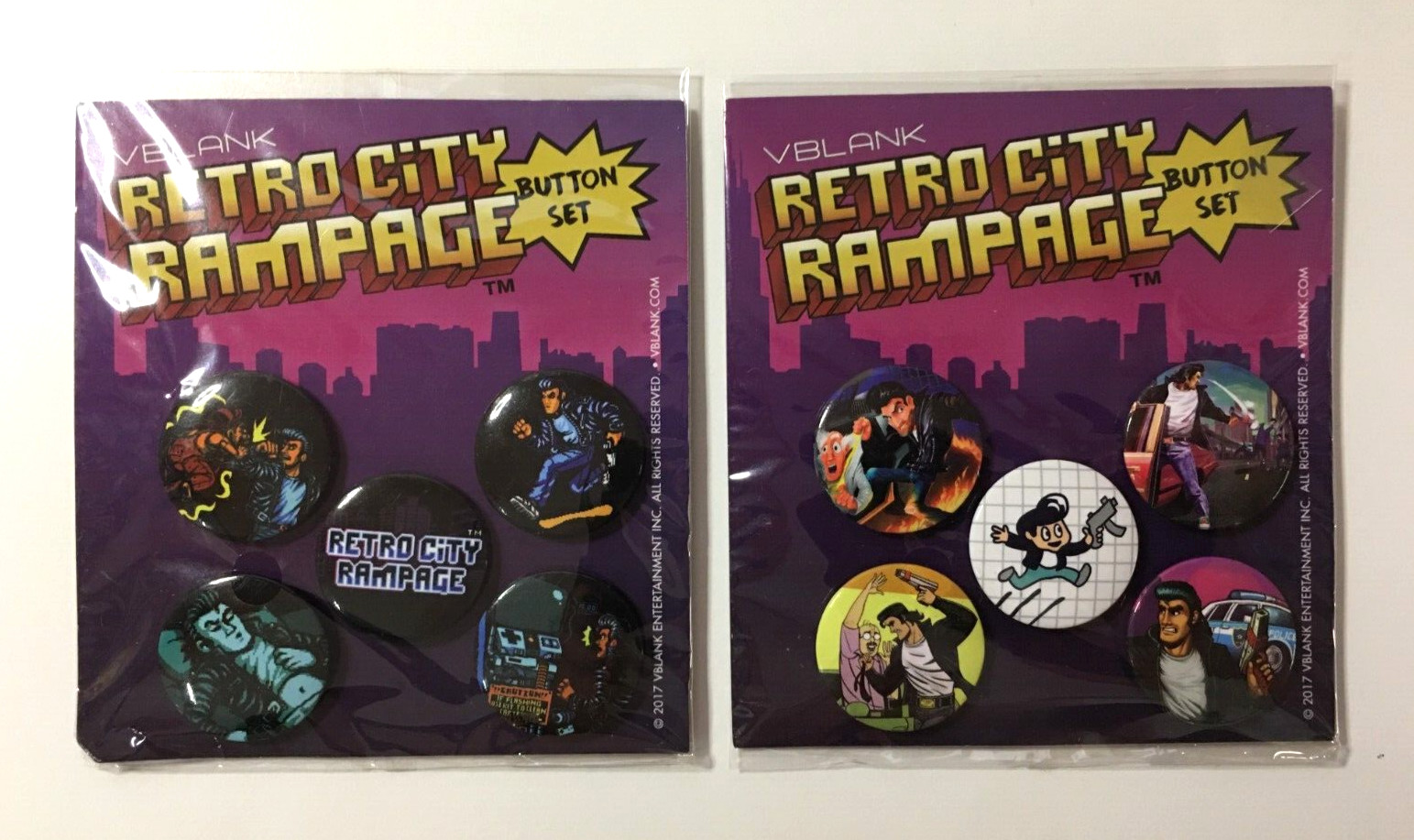 Lot of 2 – Vblank Retro City Rampage 5 Button Set – New Sealed NIP – US Seller