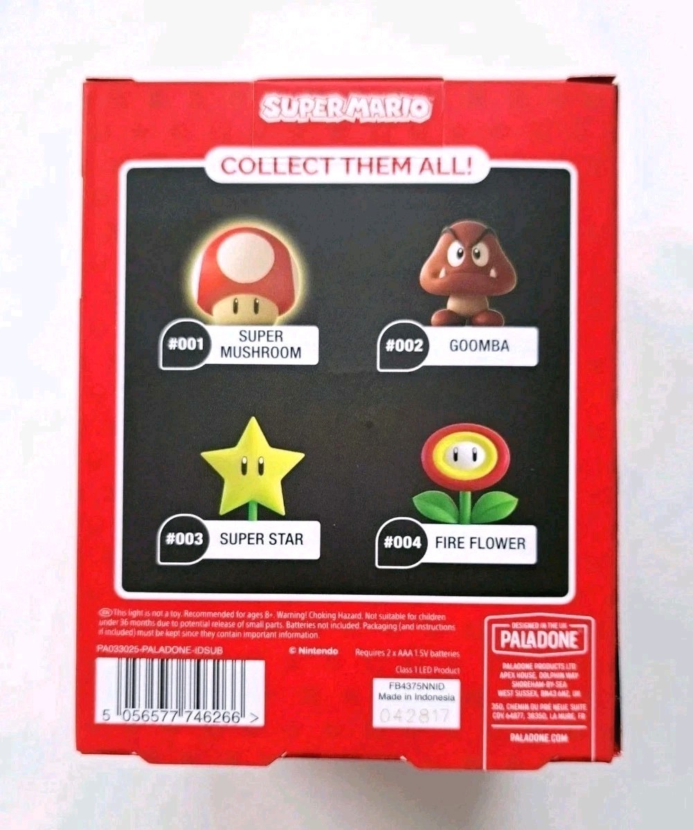 Paladone Icons: Super Nintendo Set Of 4 Super Mario lights Sealed NIB 2018 RARE*