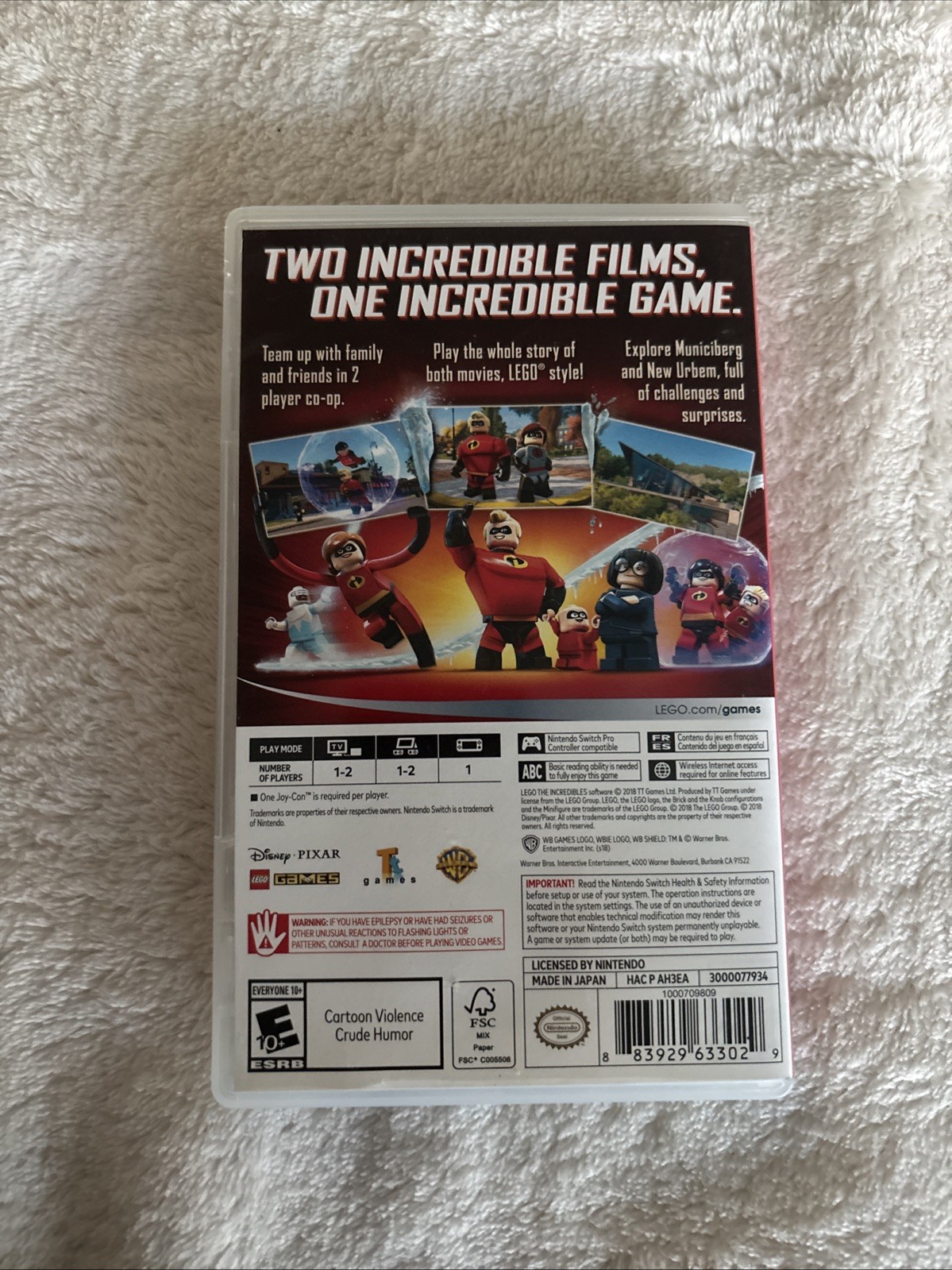 Pixar “The Incredibles” LEGO Nintendo Switch Game
