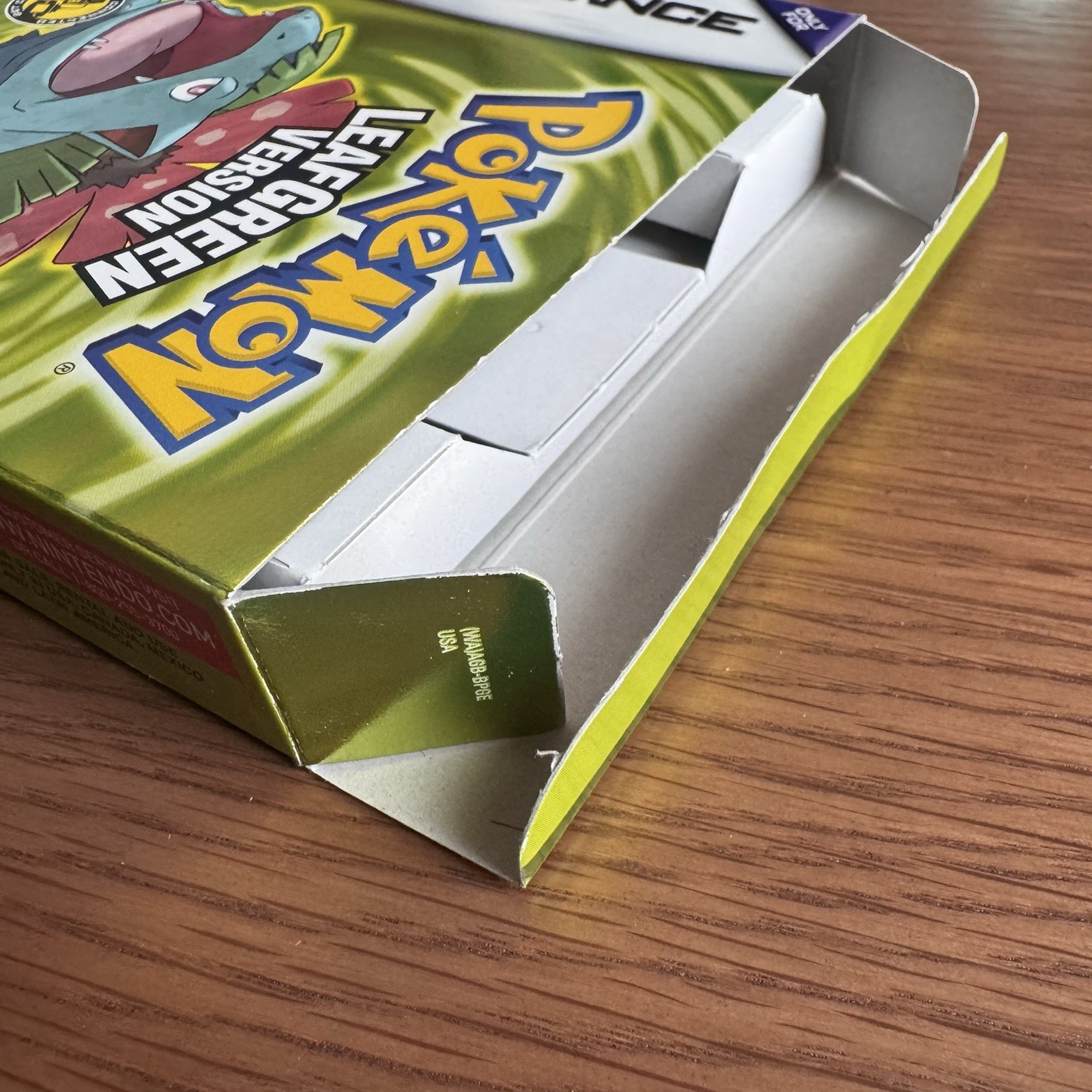 BOX ONLY Pokémon: LeafGreen Version – 1st Print Misprint “Adapater” Error GBA