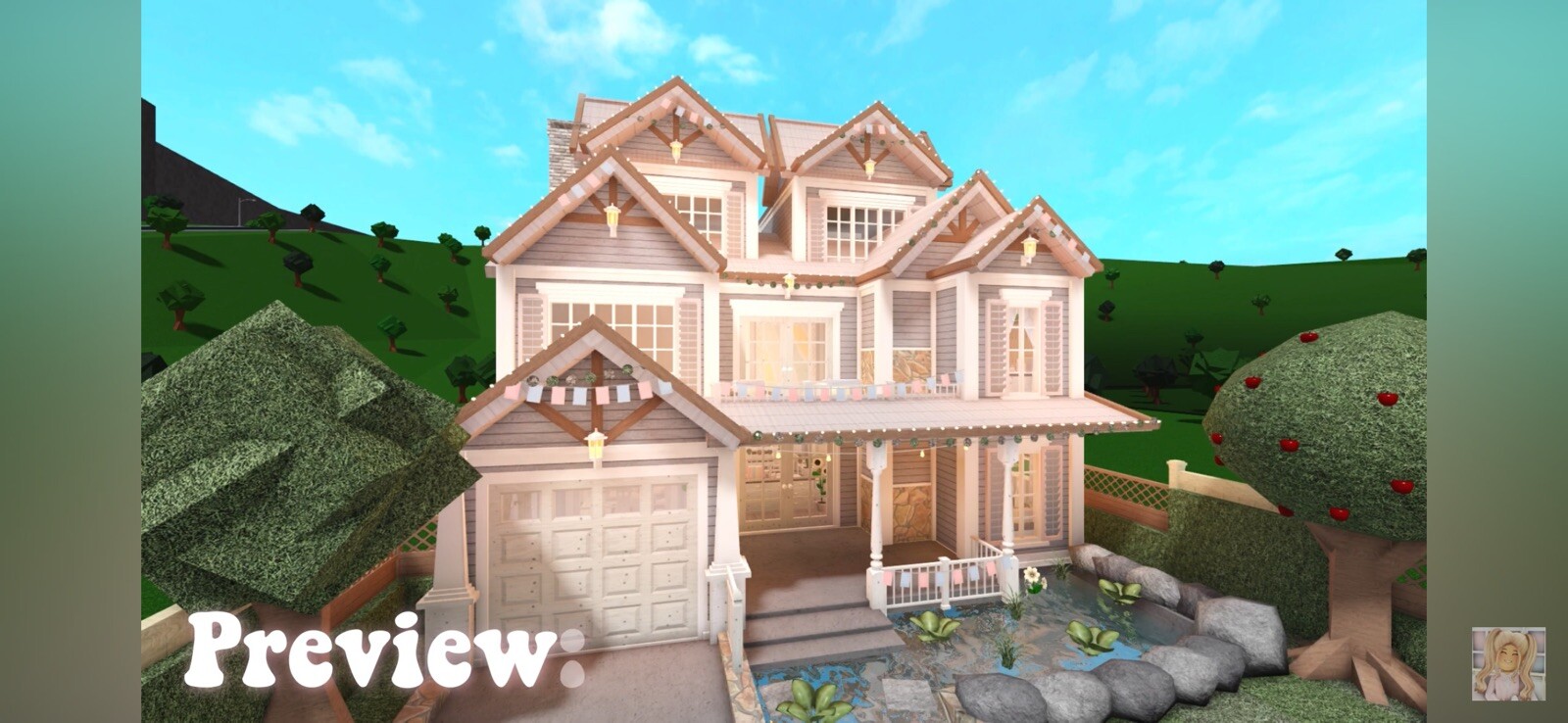BLOXBURG SPRING COTTAGECORE FAMILY HOUSE.FAST BUILDER CHEAP SERVICE
