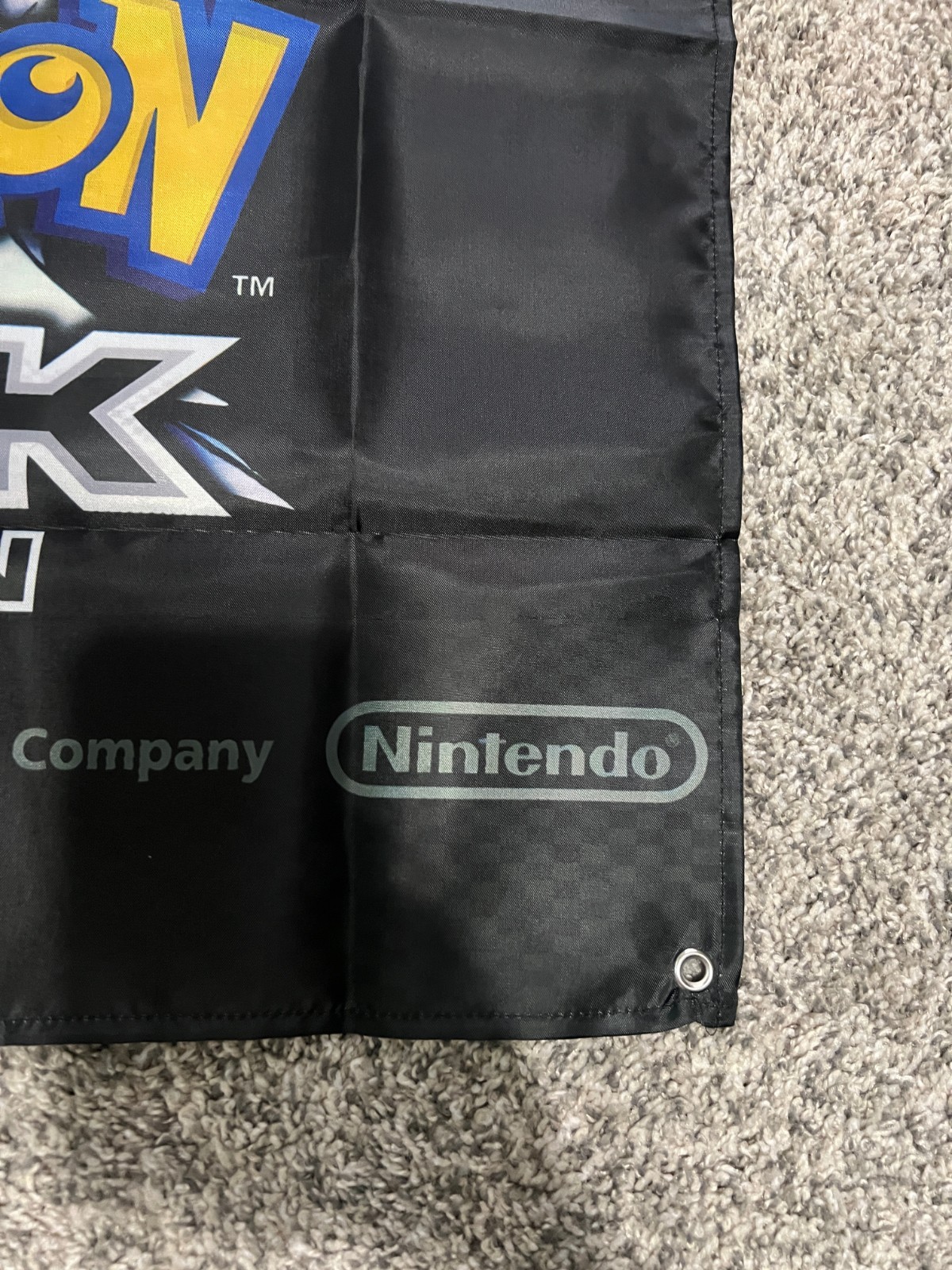 Pokemon Black Version DS Custom Wall Flag Banner Tapestry 3 x 3 Ft