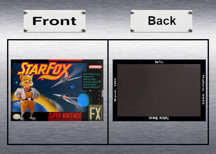 Star Fox 1, 2 Video Game Box Art *SNES* High Quality Magnet