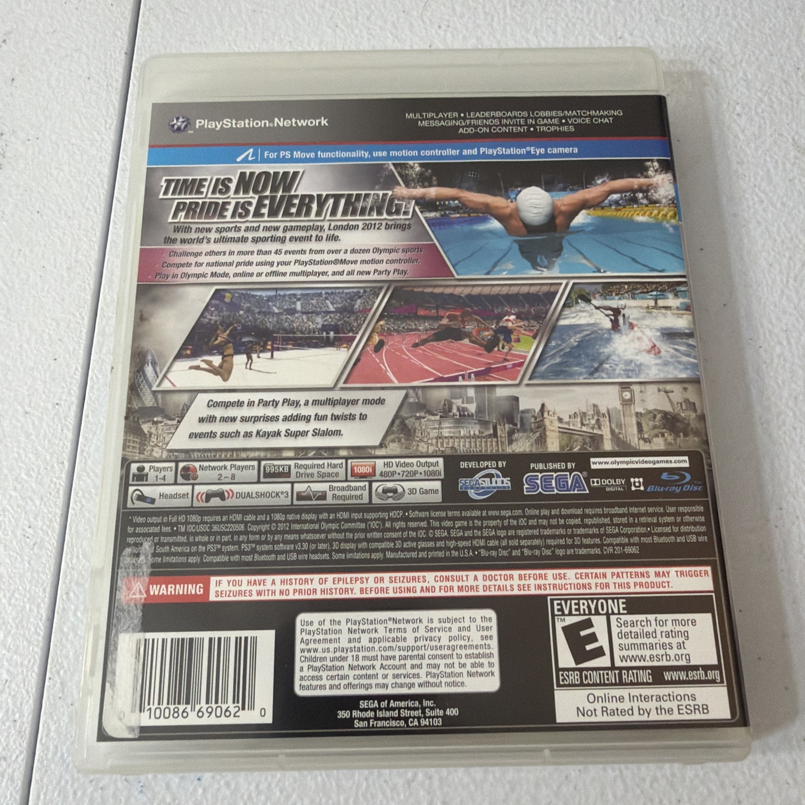 London 2012 Summer Olympics (Sony PlayStation 3, 2012) PS3 w/ Manual Very Good