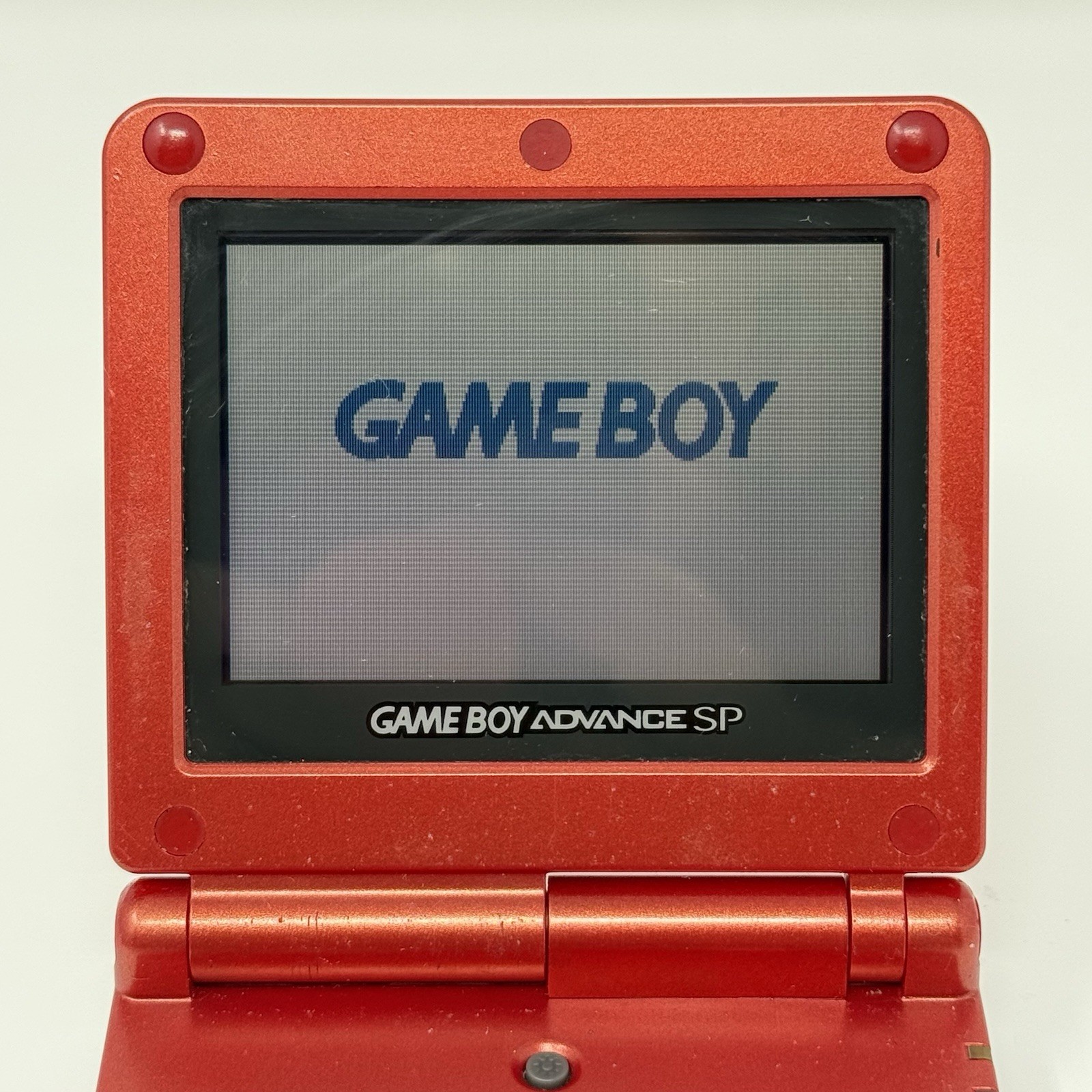 Nintendo Game Boy Advance SP AGS-001 Flame Red Console No Charger Tested