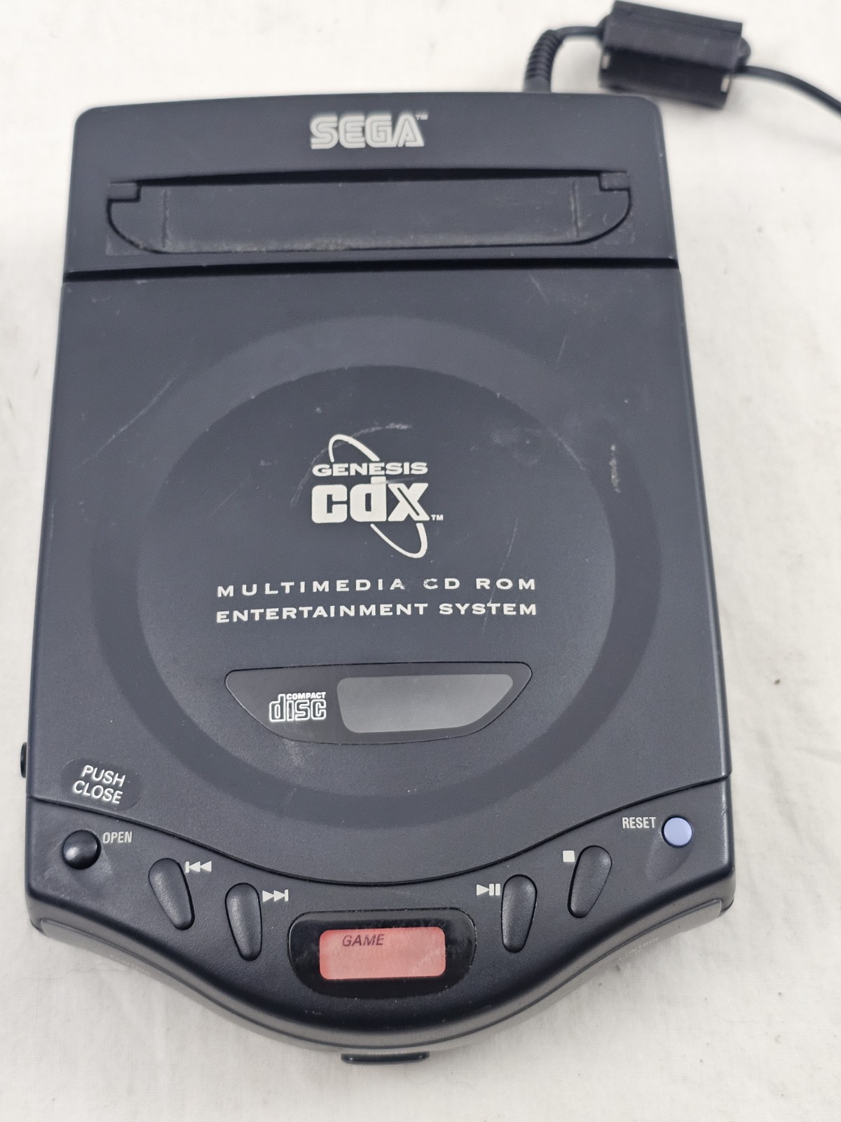 SEGA GENESIS CDX MULTIMEDIA CD ROM SYSTEM MK-4121 W/ 2 GAMES & POWER SUPPLY
