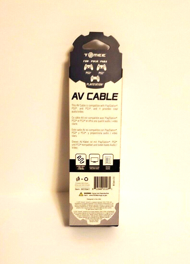 NEW Sony PlayStation 1 2 3 Console AV and AC Cable PS1 PS2 FAT System Power Cord