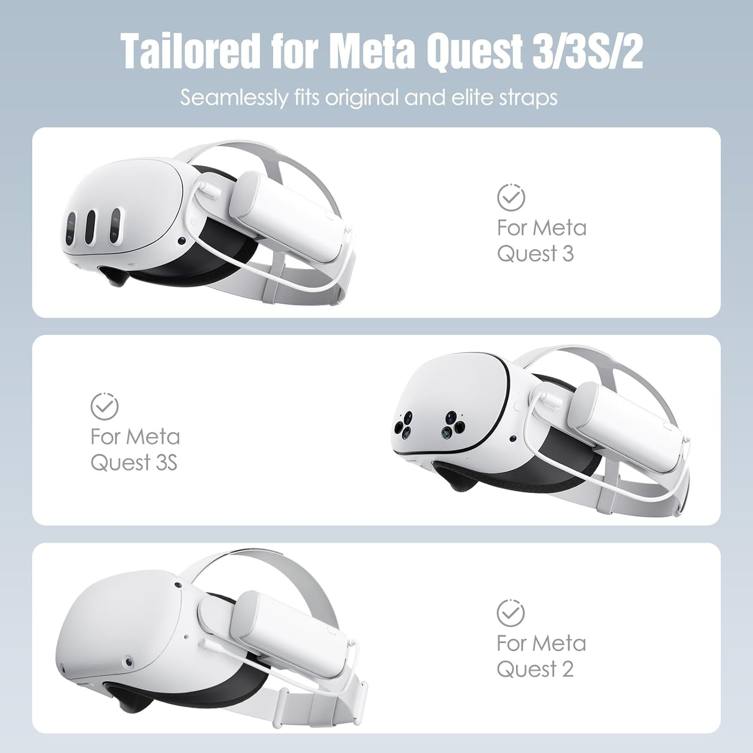 SUPERUS Battery Pack for Meta Quest 3/3S & Oculus Quest 2, 5000Mah, PD20W Fast