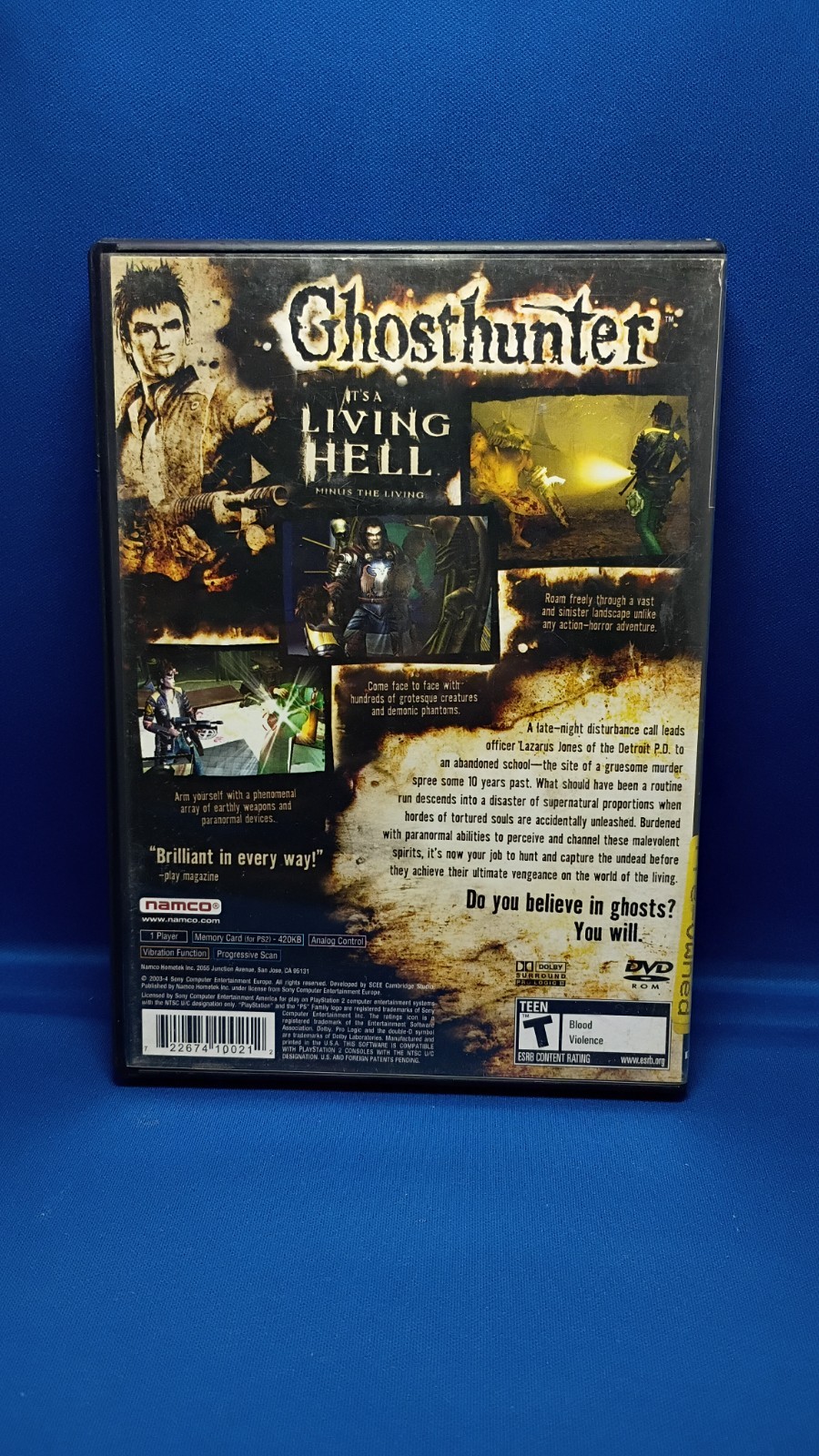 Ghosthunter Case & Disc T Teen NTSC-U/C Sony PlayStation 2 PS2 No Manual