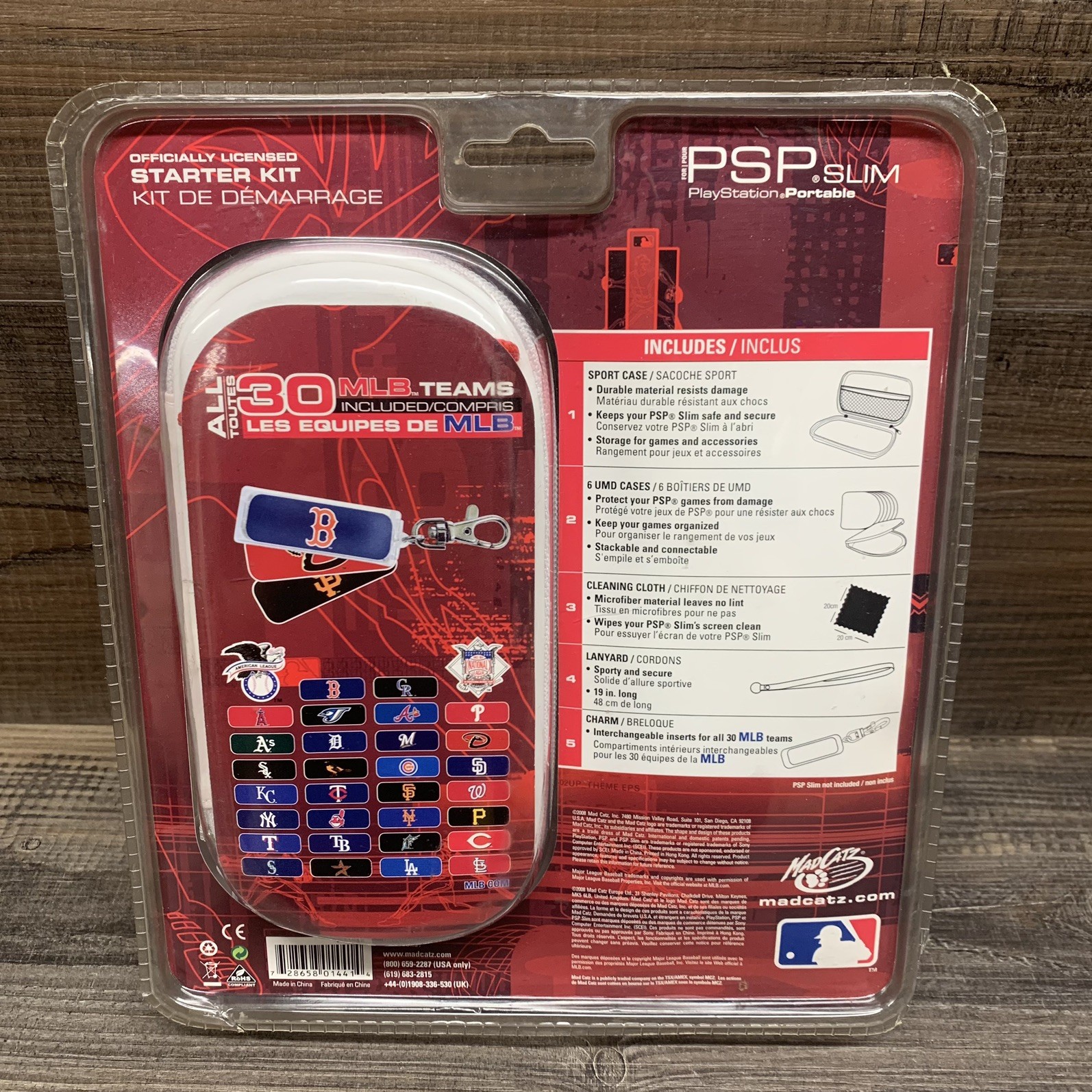 Boston Red Sox MLB PSP slim MadCatz Case Protector w/accessories RARE 2008