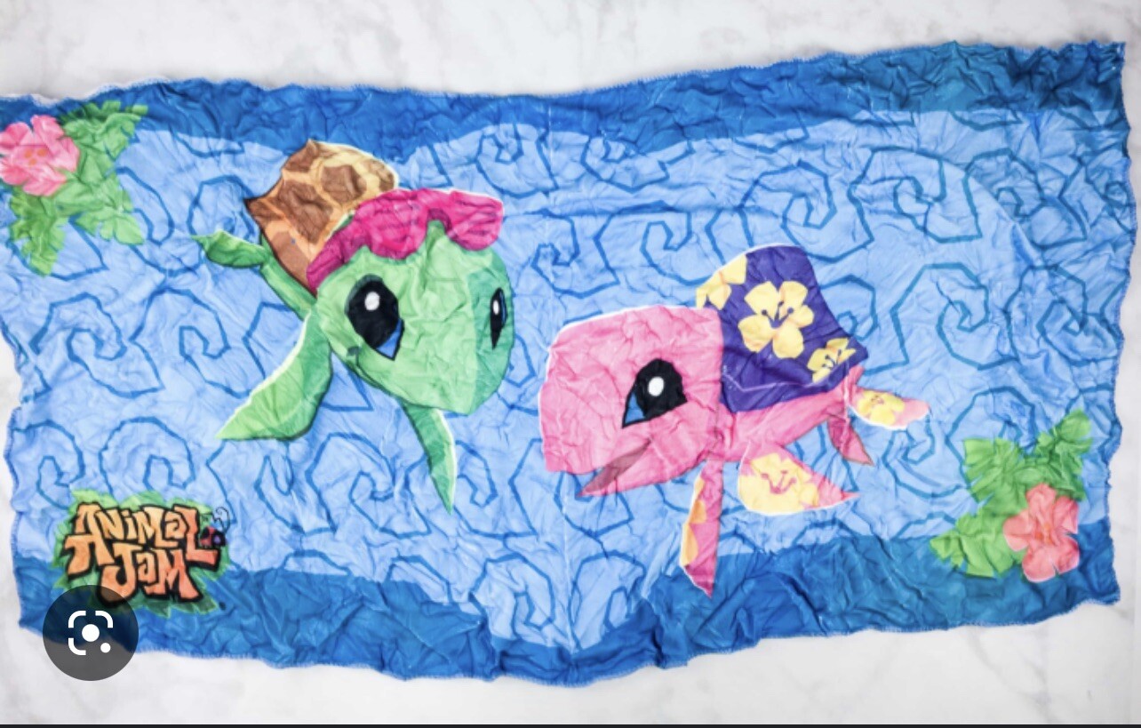 Culture Fly Wildworks Animal Jam Compressed Beach Blanket NOS