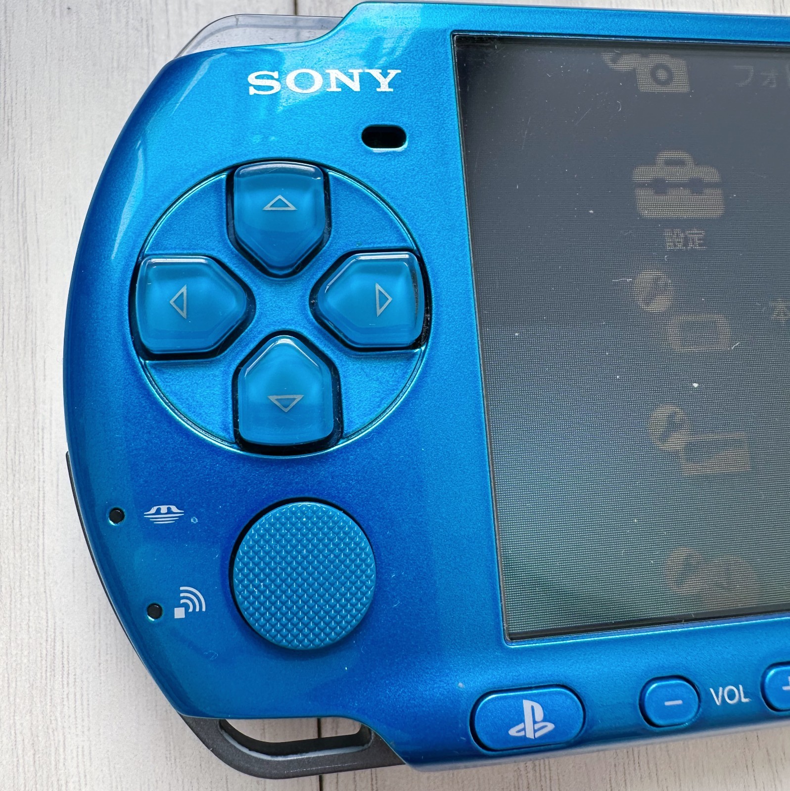 Sony PSP-3000 VIBRANT BLUE console w/ Battery Working