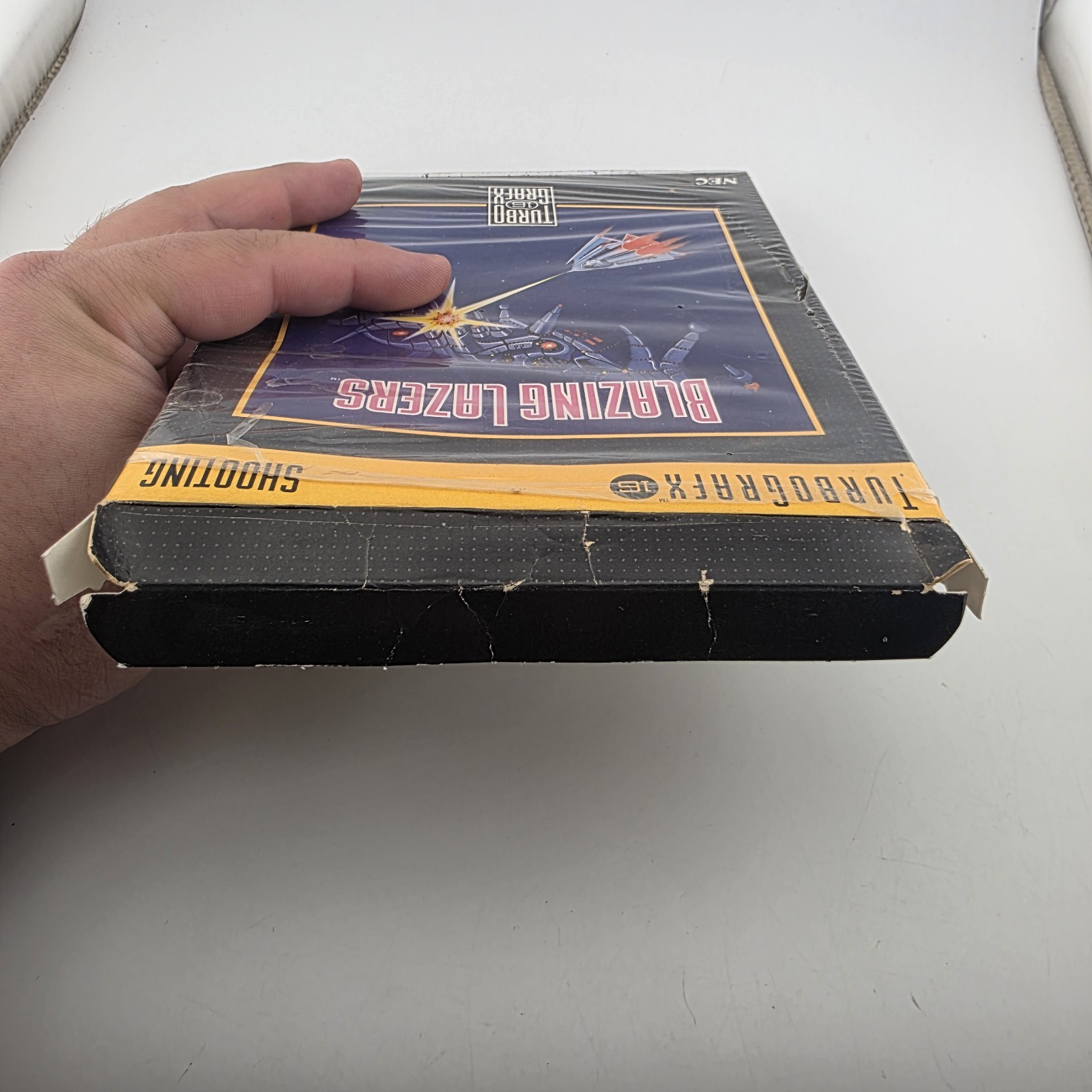 Blazing Lazers (TurboGrafx-16, 1989) – Box Only – Shrink Wrap – Rare