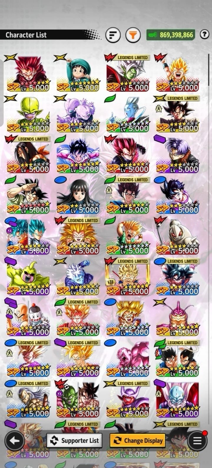 Dragon Ball Legends Endgame Account || 11 Summonable UL || 6 LR || Stacked Acc